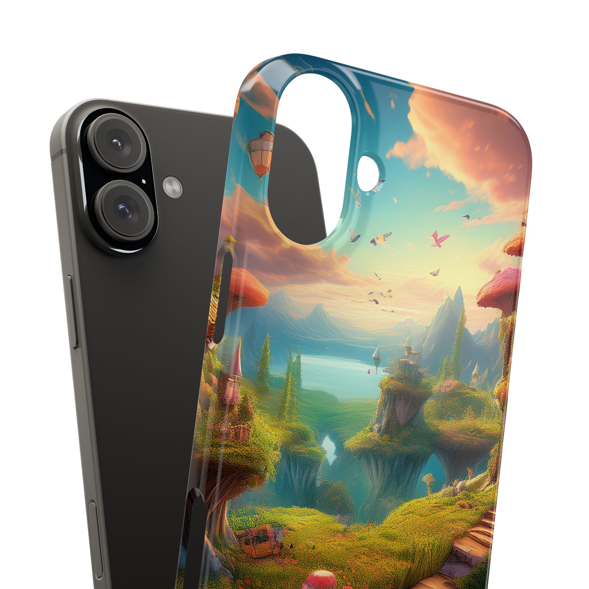 Fantasy Landscape Slim Phone Case — Enchanted Mushroom Path
