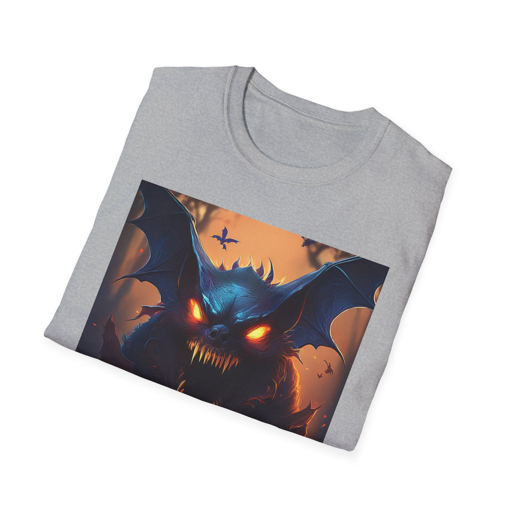Halloween Demon Bat T-Shirt — Spooky Glowing Monster Tee