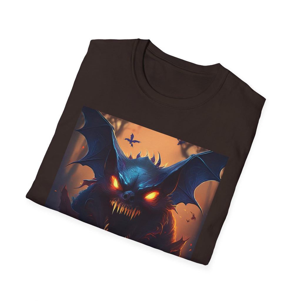 Halloween Demon Bat T-Shirt — Spooky Glowing Monster Tee