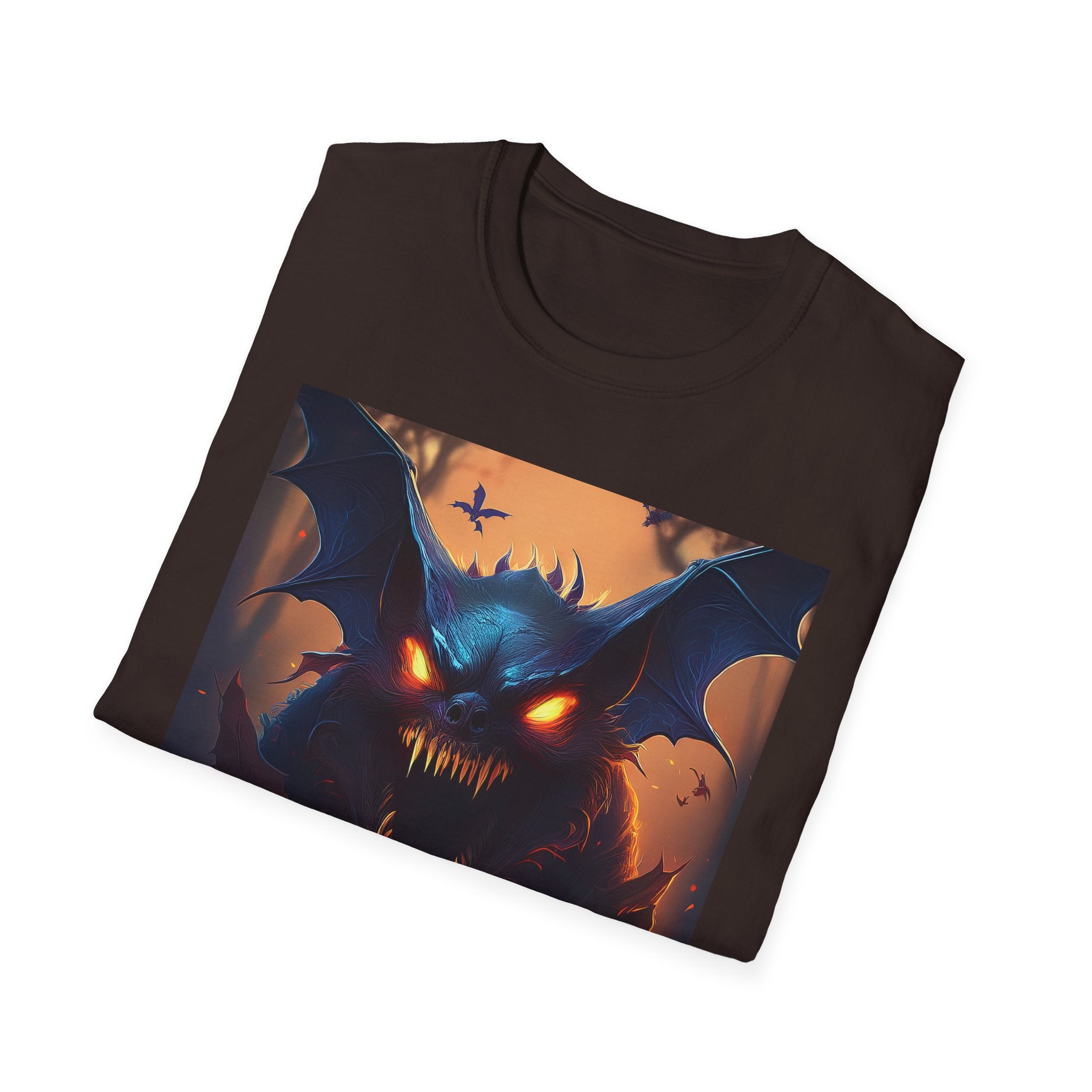 Halloween Demon Bat T-Shirt — Spooky Glowing Monster Tee