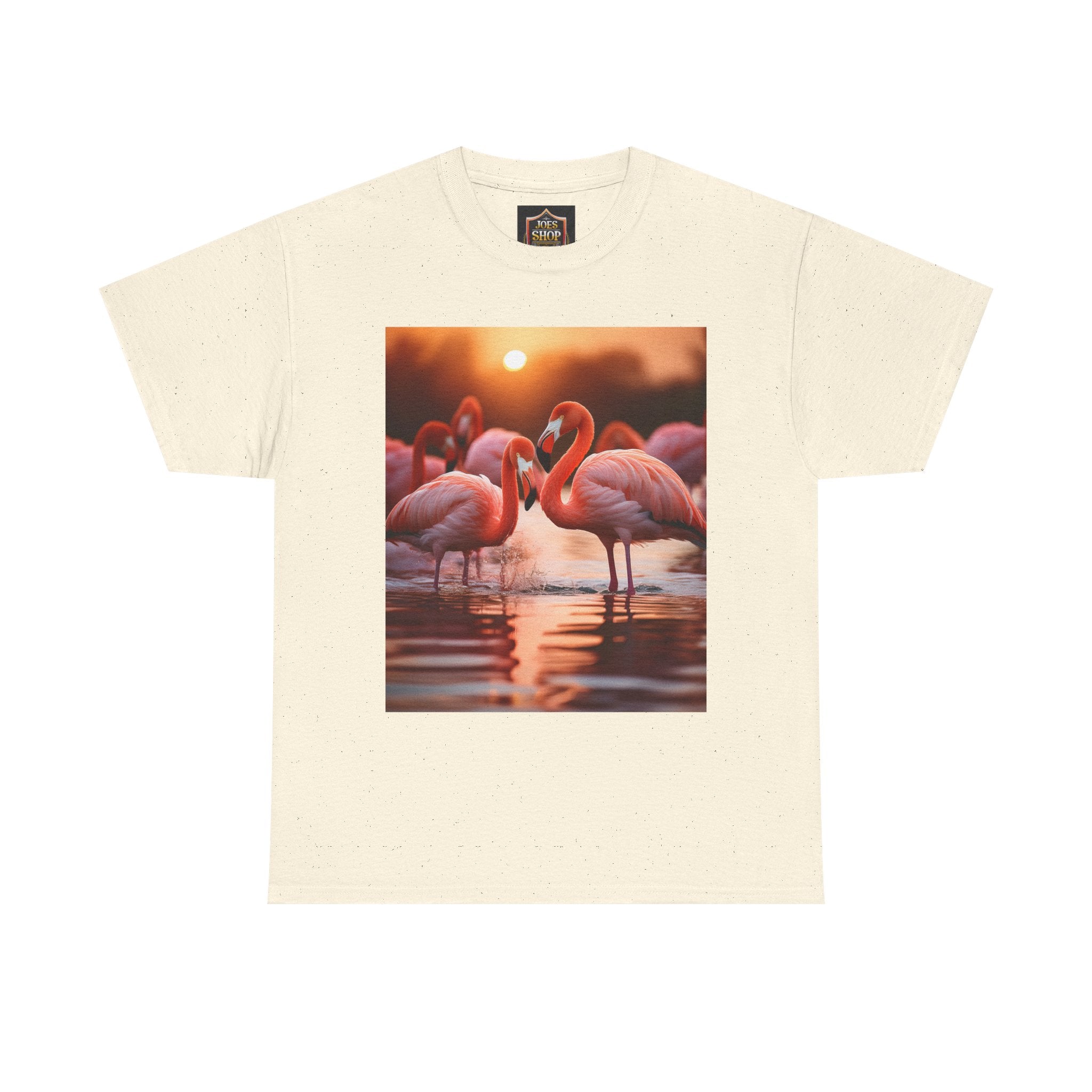 Flamingo Sunset T-Shirt — Tropical Flamingo Graphic Tee
