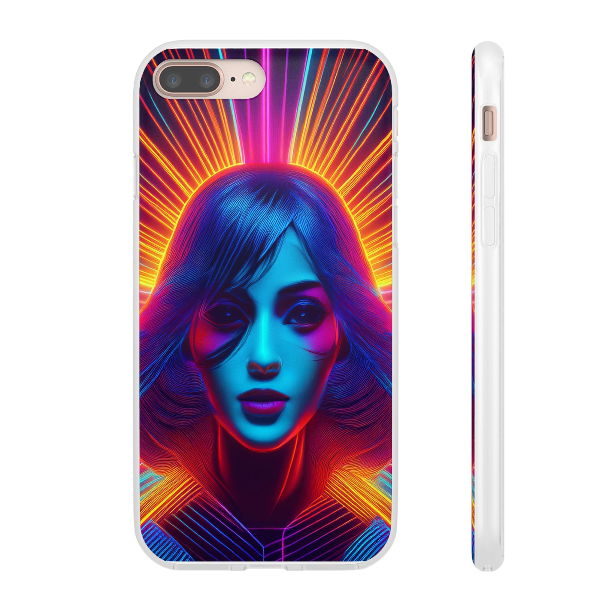 Phone Case — Neon Retro Portrait Mandala