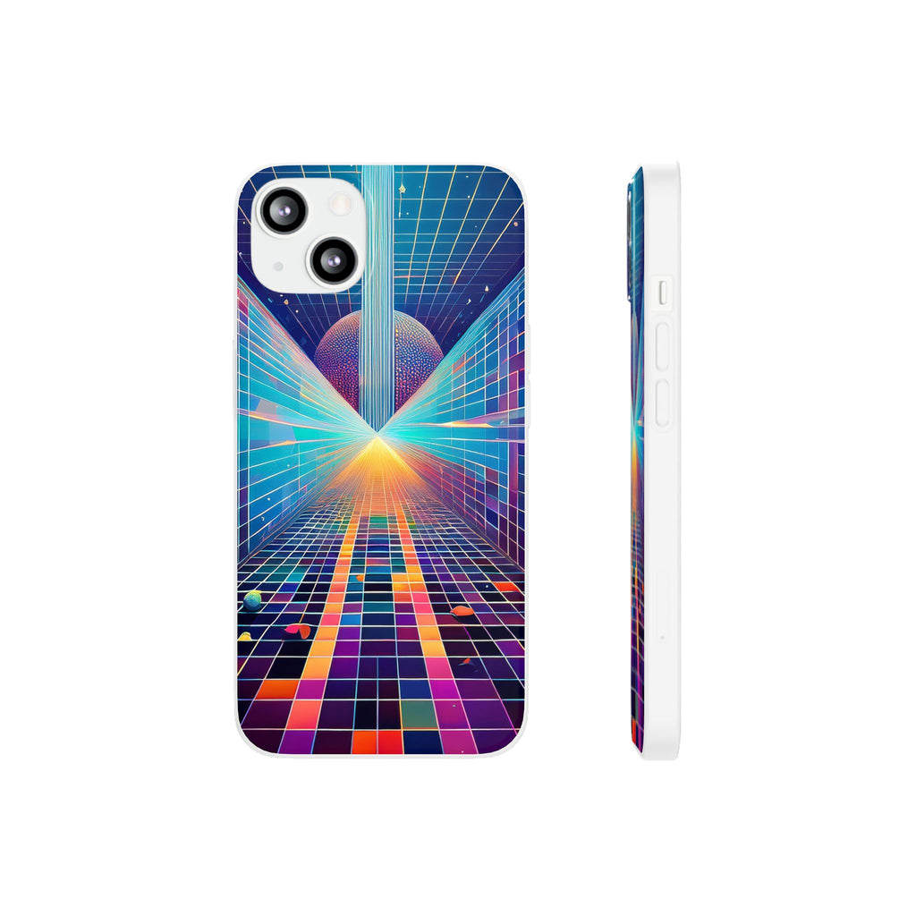 Retro Wave Phone Case — Neon Grid Sci‑Fi iPhone Cover