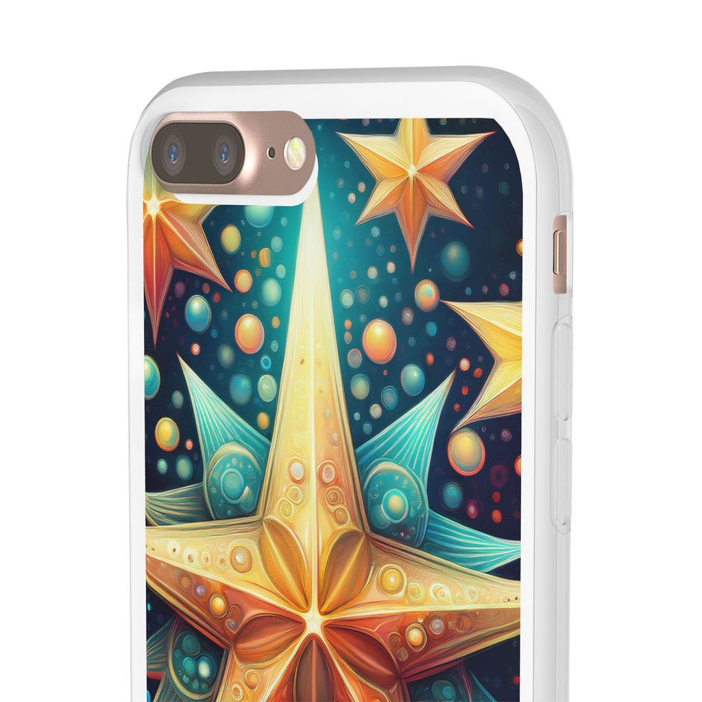 Starburst Galaxy Phone Case — Colorful Cosmic Star Design Flexible Case