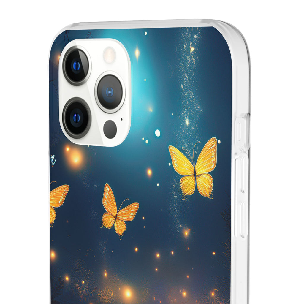 Butterfly Night Sky Phone Case – Glowing Firefly Fantasy for iPhone