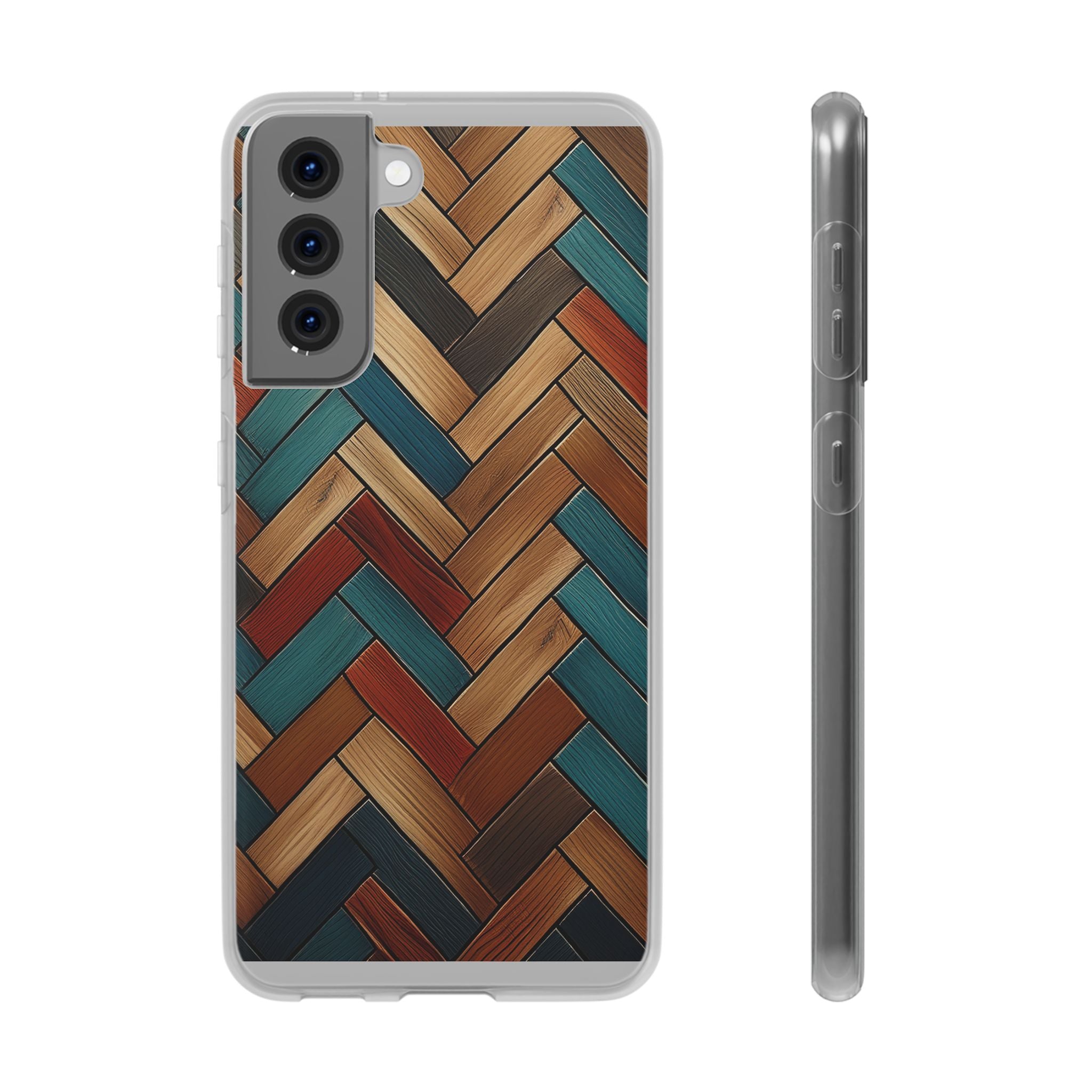 Herringbone Wood Pattern Flexi Phone Case