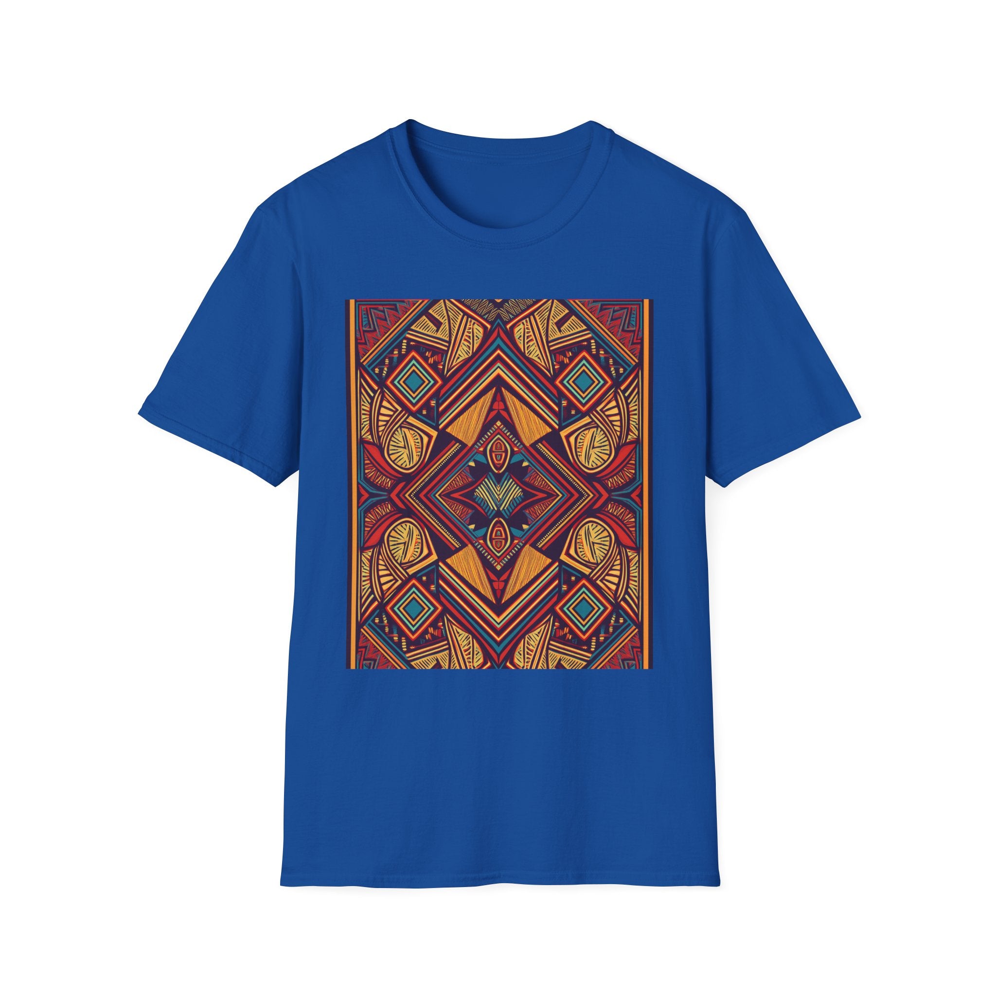Geometric Tribal Pattern T-Shirt — Boho Vintage Aztec Graphic Tee