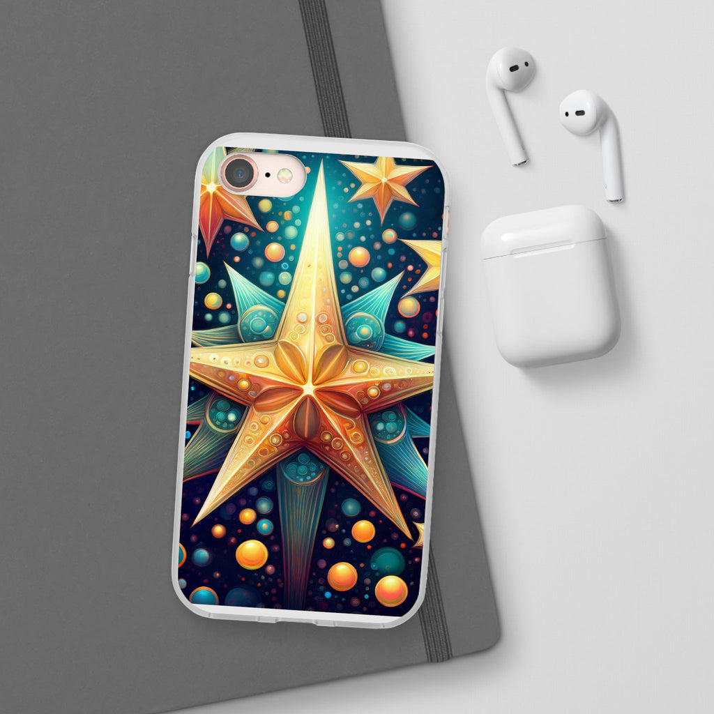 Starburst Galaxy Phone Case — Colorful Cosmic Star Design Flexible Case