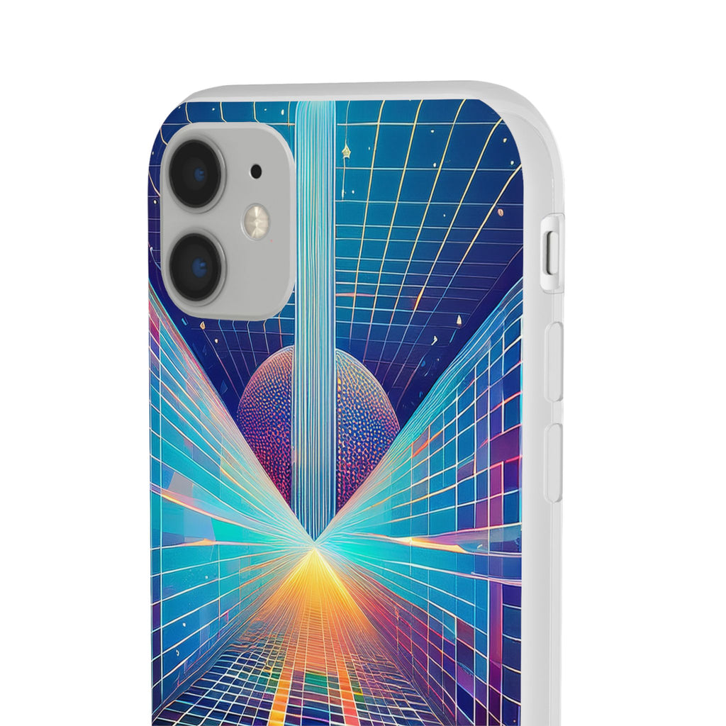 Retro Wave Phone Case — Neon Grid Sci‑Fi iPhone Cover