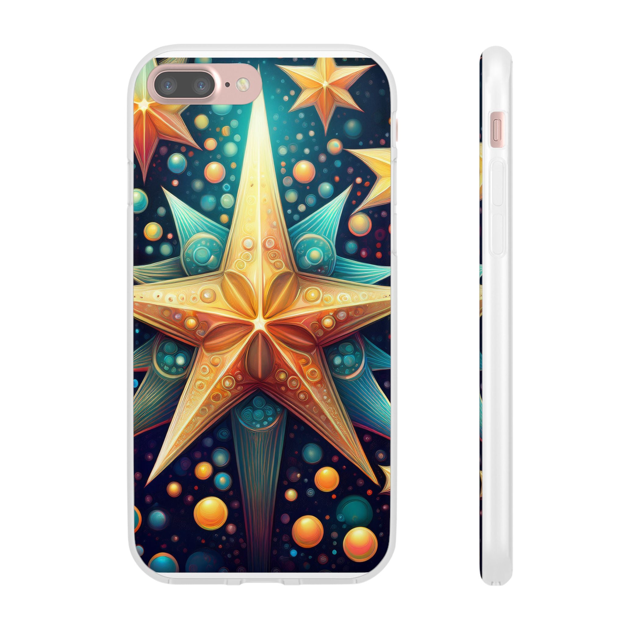 Starburst Galaxy Phone Case — Colorful Cosmic Star Design Flexible Case
