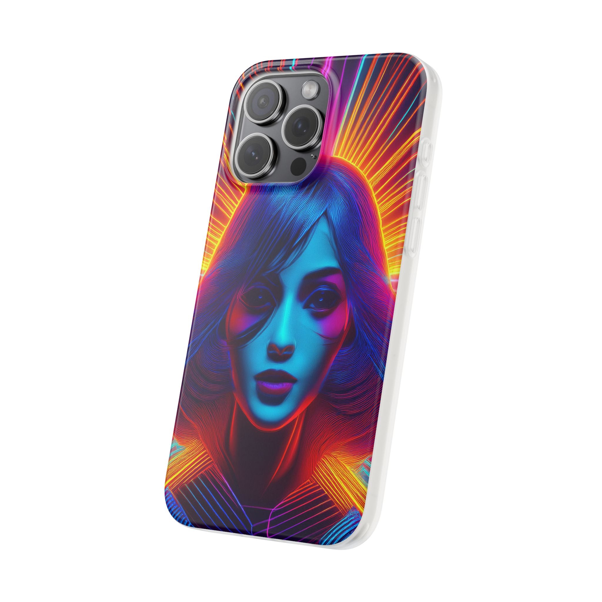 Phone Case — Neon Retro Portrait Mandala
