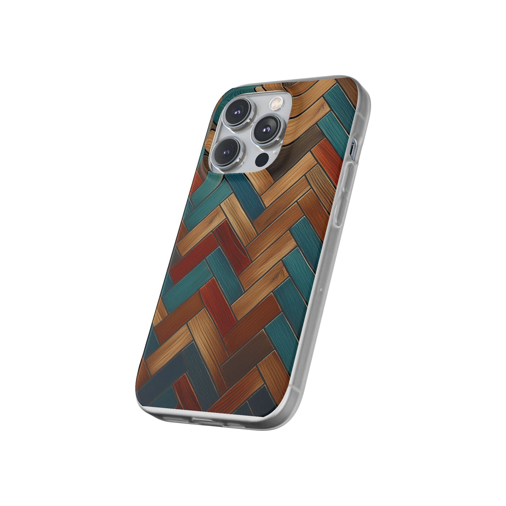 Herringbone Wood Pattern Flexi Phone Case