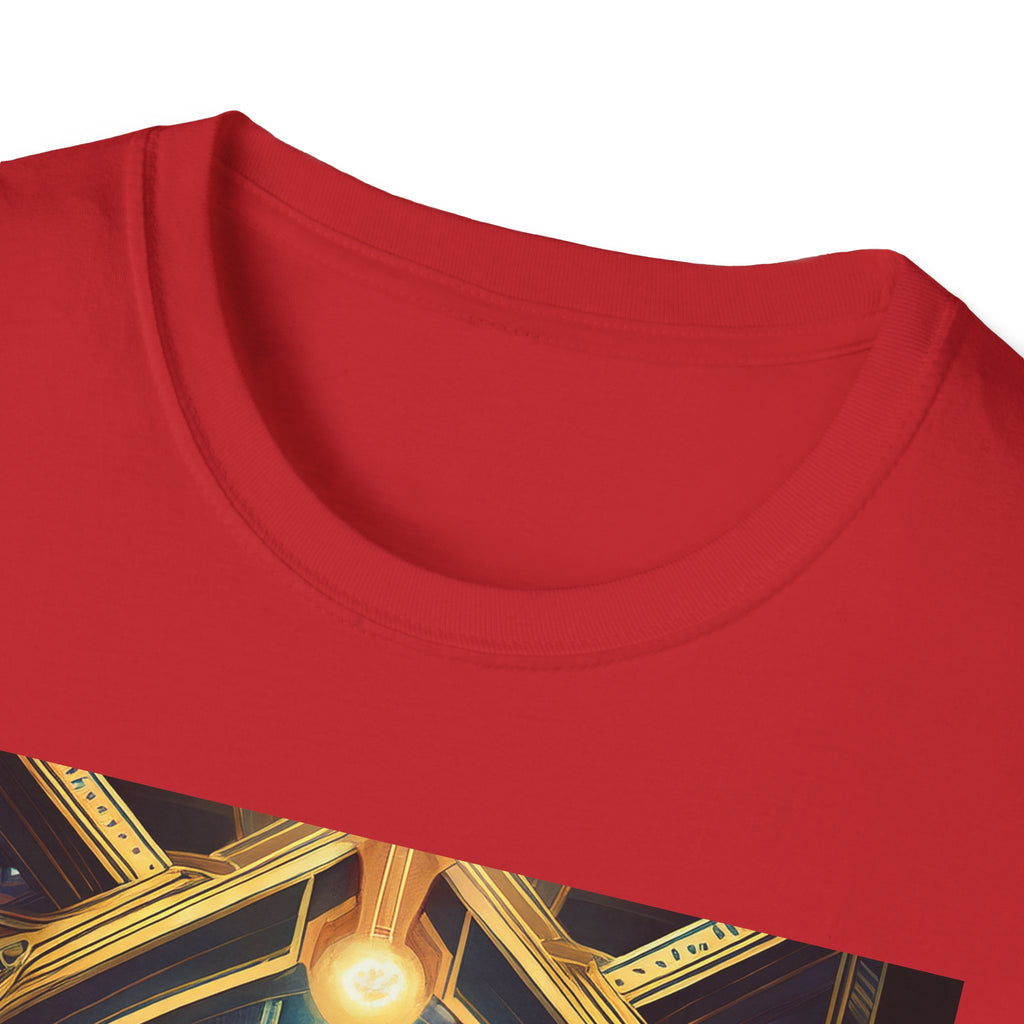 Mystic Observatory Art Tee — Cosmic Circle Gathering Graphic T-Shirt