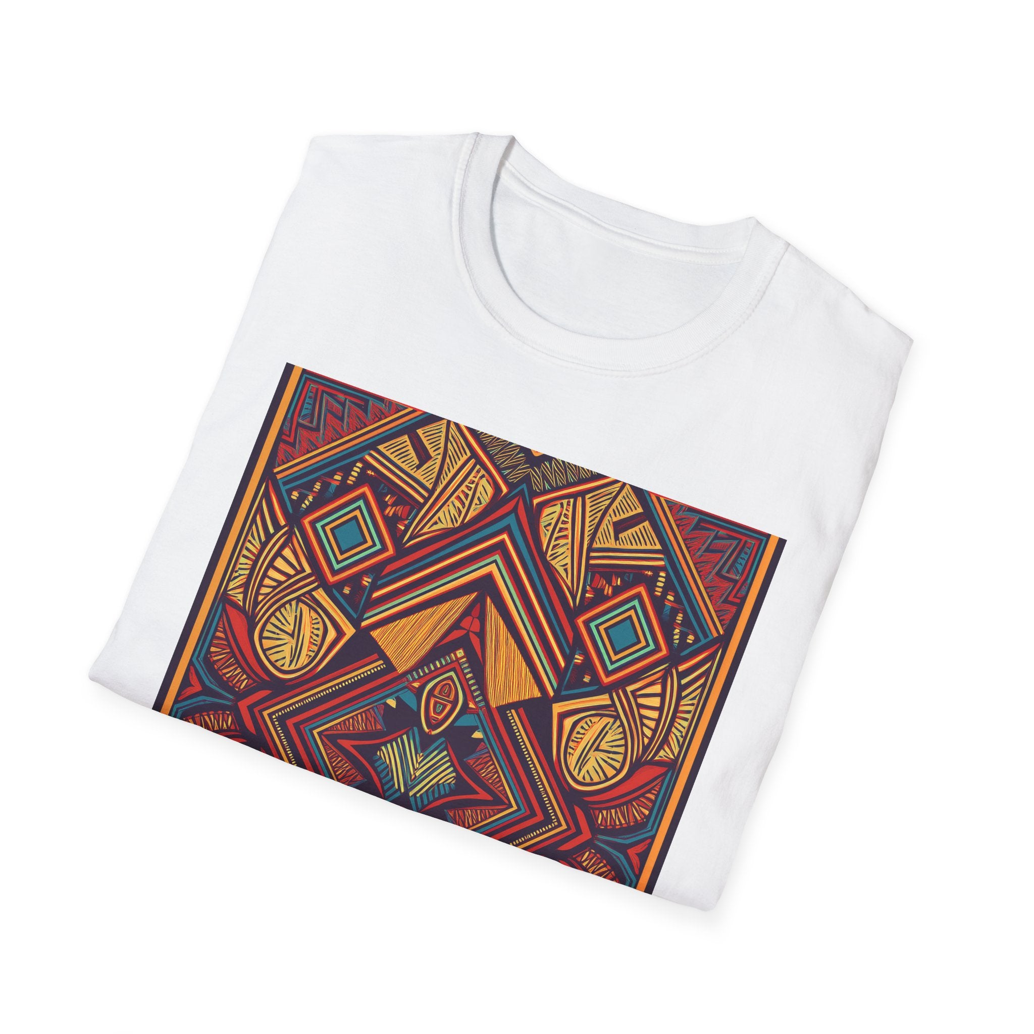 Geometric Tribal Pattern T-Shirt — Boho Vintage Aztec Graphic Tee