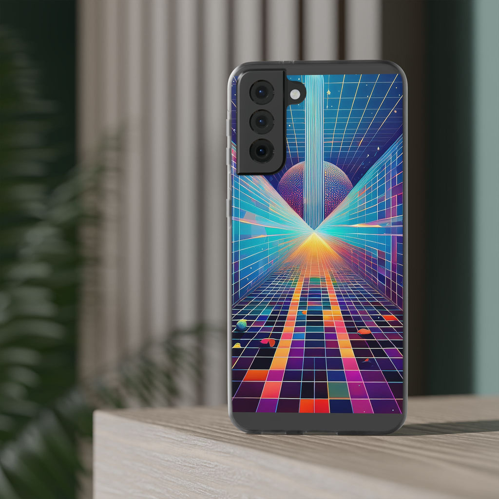 Retro Wave Phone Case — Neon Grid Sci‑Fi iPhone Cover