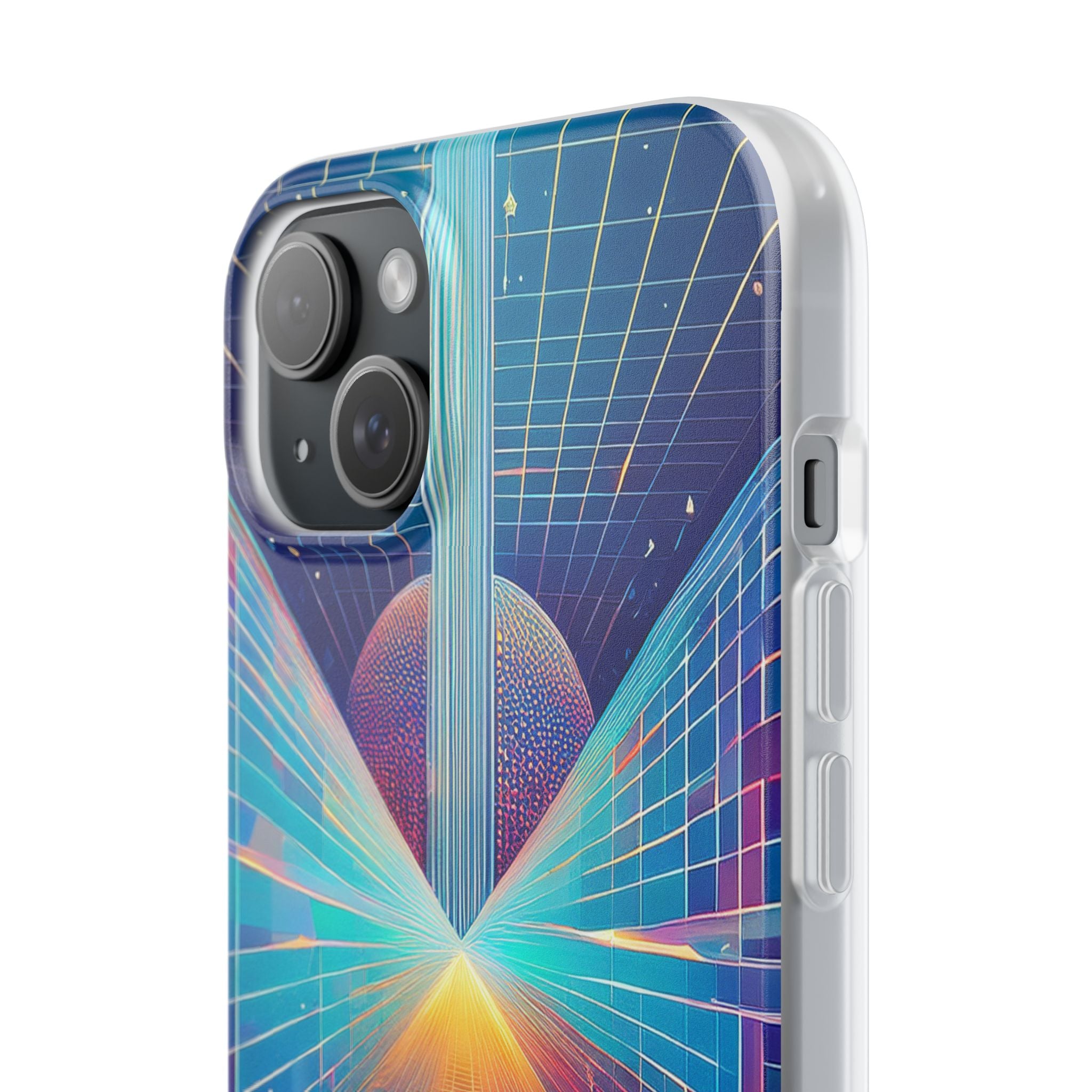 Retro Wave Phone Case — Neon Grid Sci‑Fi iPhone Cover