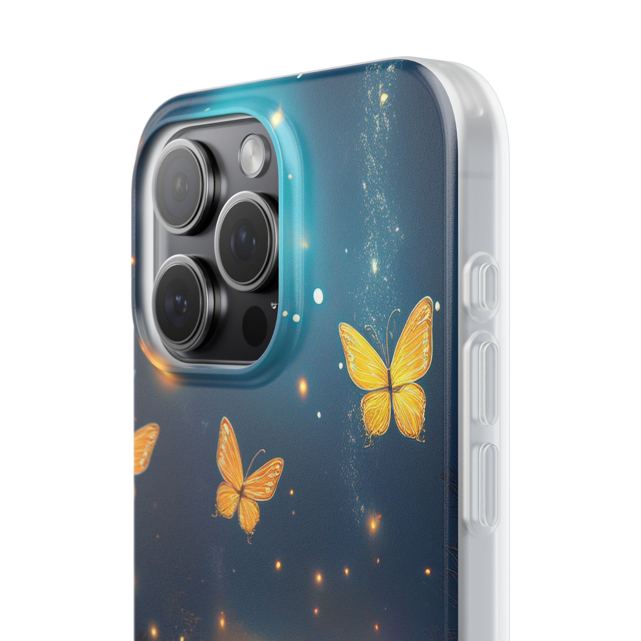 Butterfly Night Sky Phone Case – Glowing Firefly Fantasy for iPhone