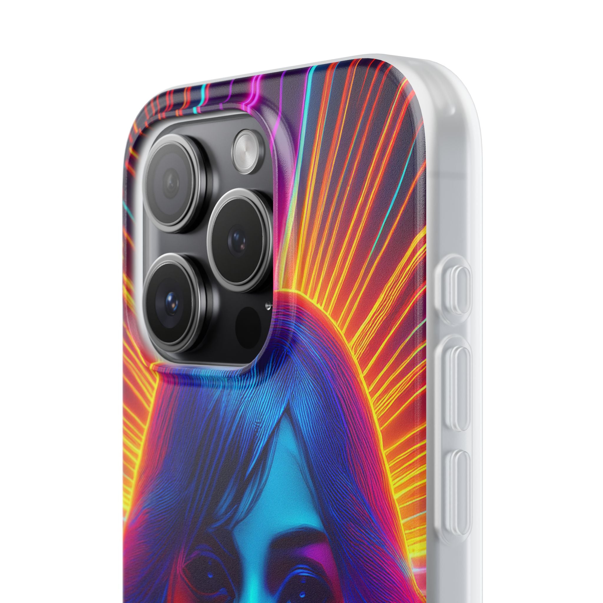 Phone Case — Neon Retro Portrait Mandala