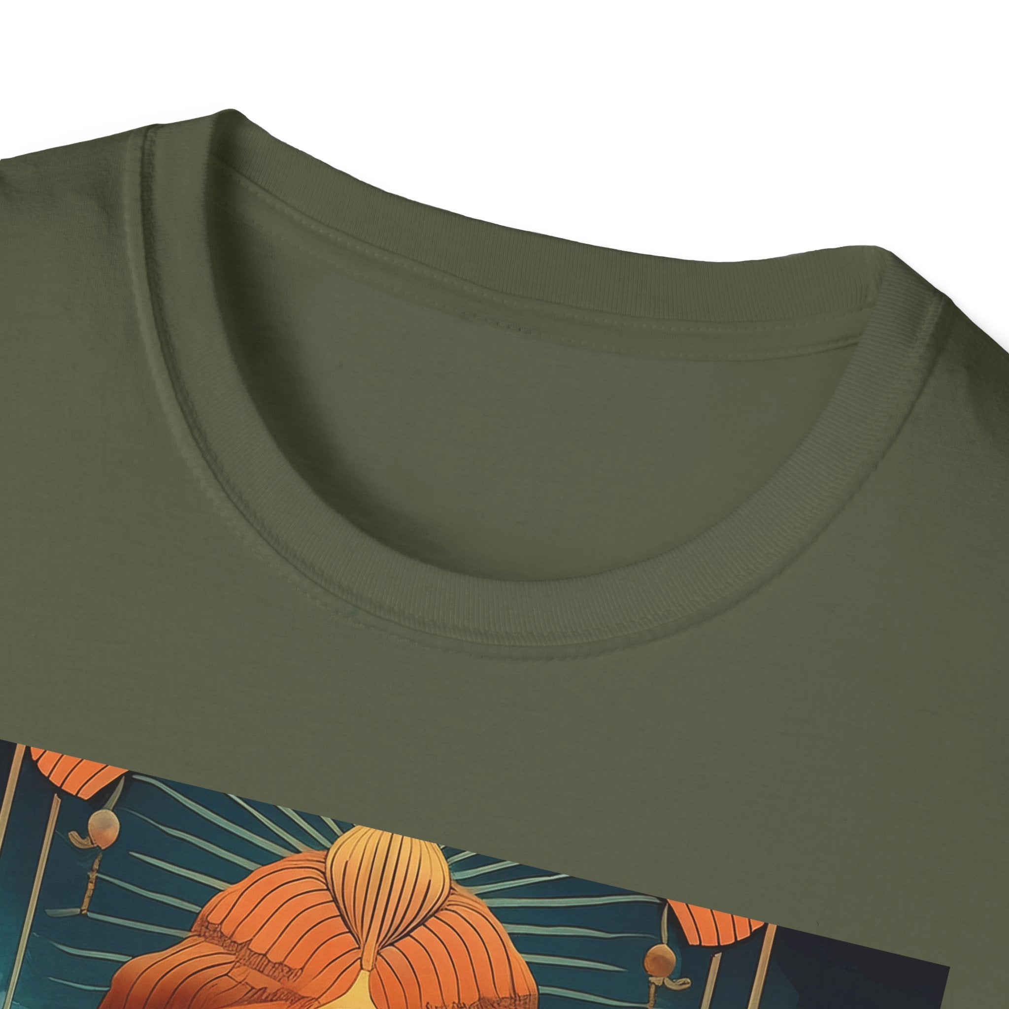 Meditative Goddess T-Shirt — Tranquil Floral Face Art Tee