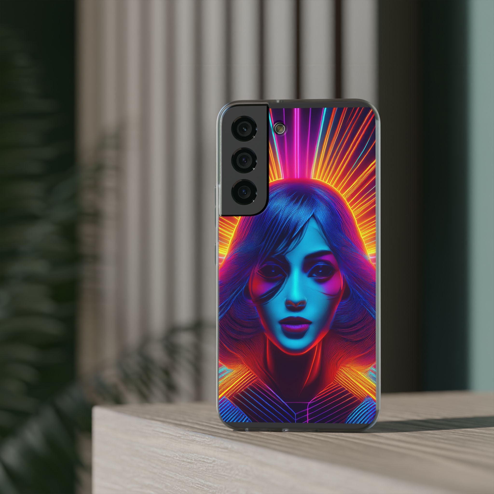 Phone Case — Neon Retro Portrait Mandala