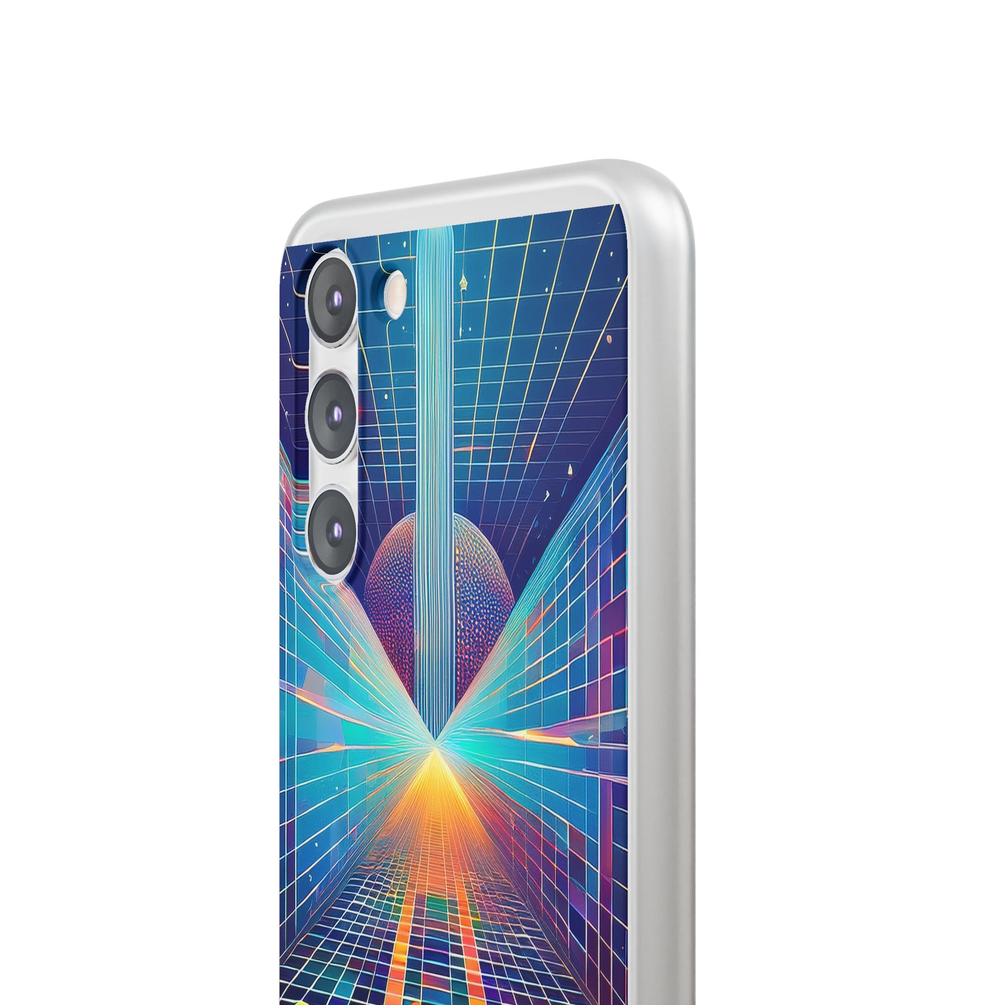 Retro Wave Phone Case — Neon Grid Sci‑Fi iPhone Cover