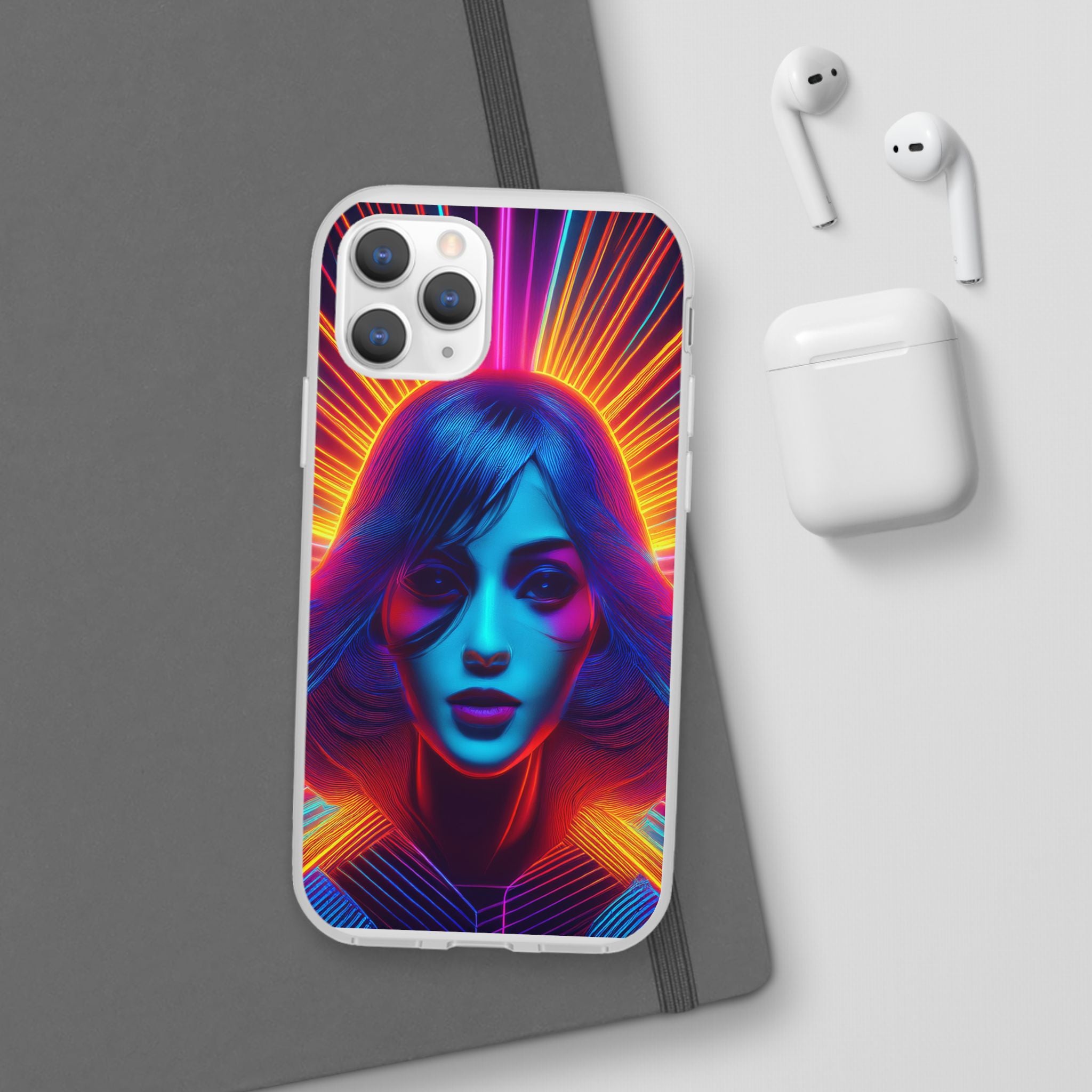 Phone Case — Neon Retro Portrait Mandala