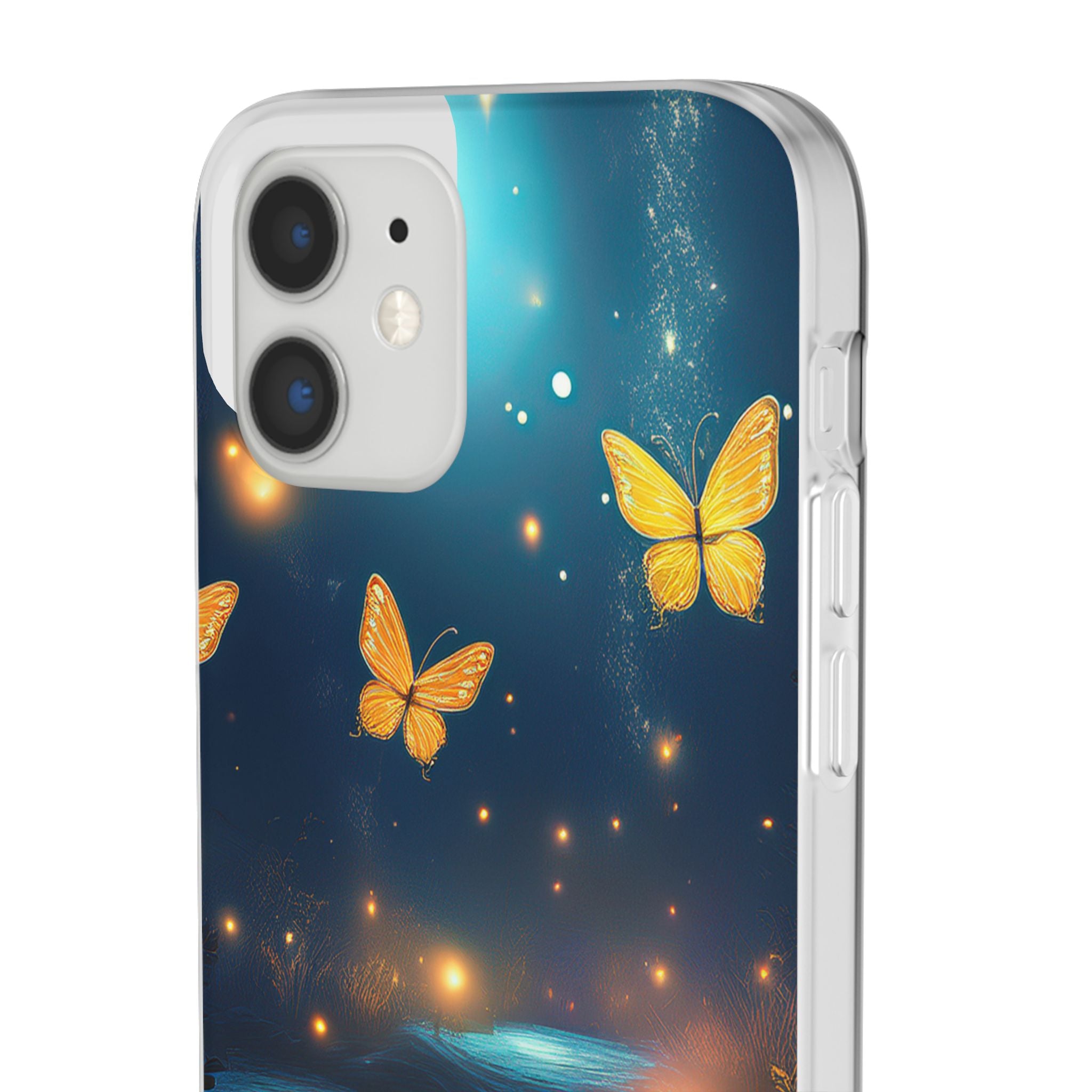 Butterfly Night Sky Phone Case – Glowing Firefly Fantasy for iPhone