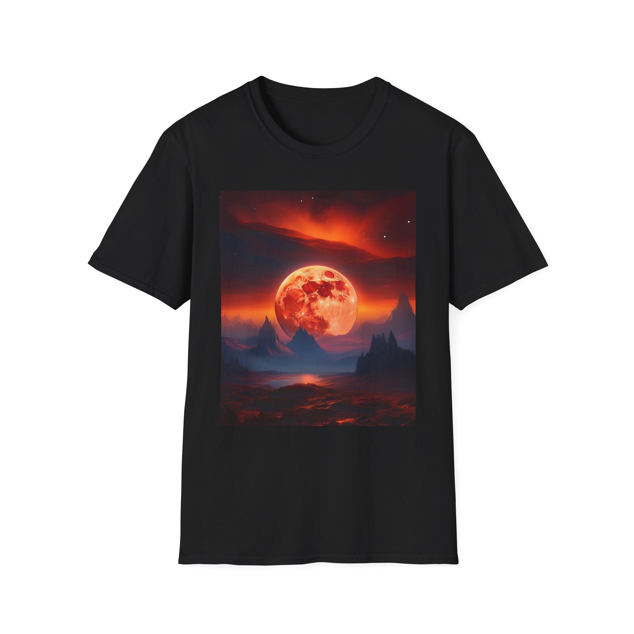Red Moon Landscape T‑Shirt