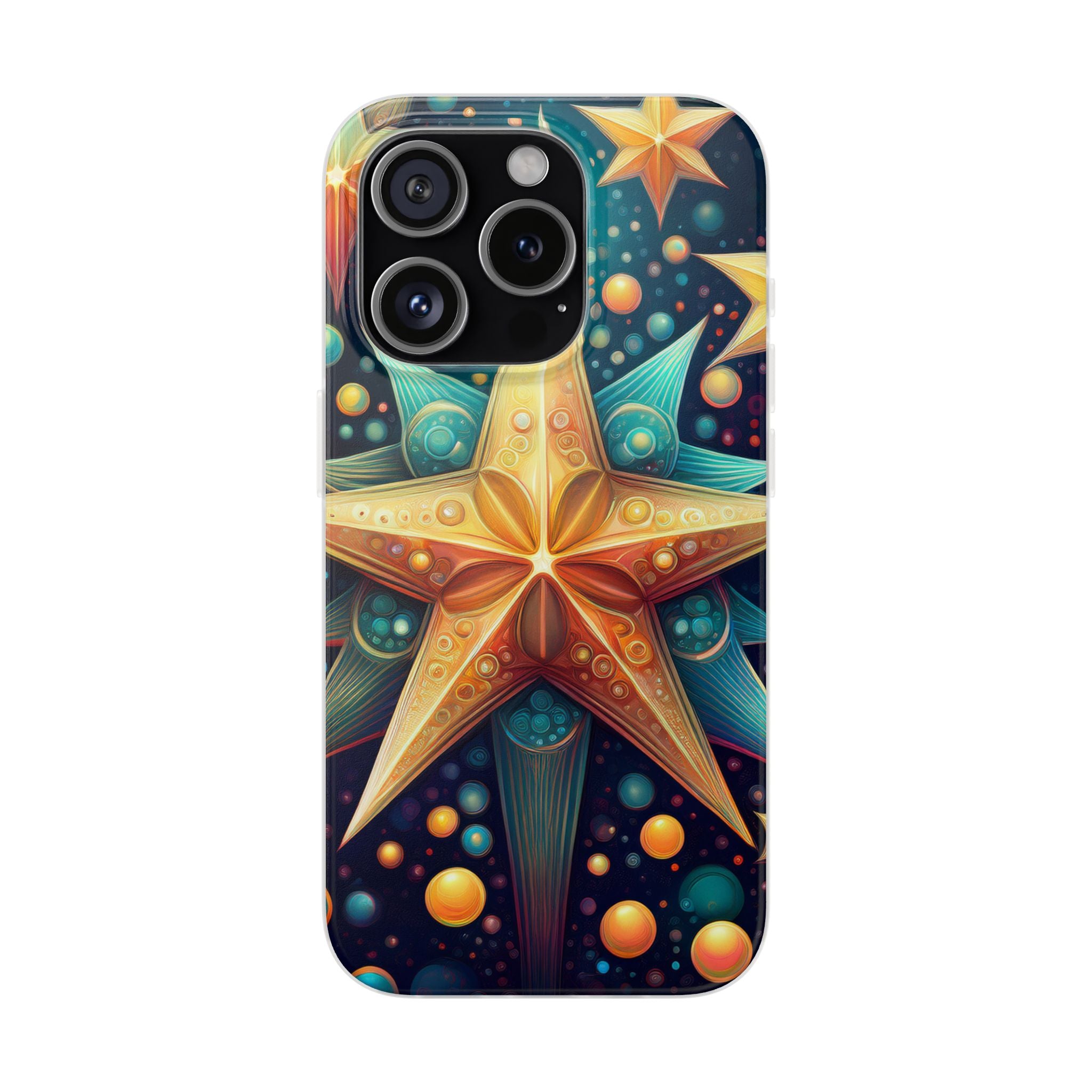 Starburst Galaxy Phone Case — Colorful Cosmic Star Design Flexible Case