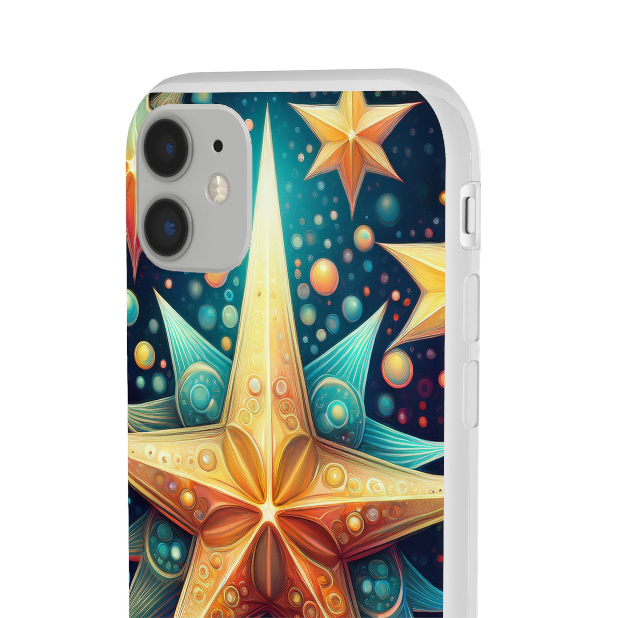 Starburst Galaxy Phone Case — Colorful Cosmic Star Design Flexible Case
