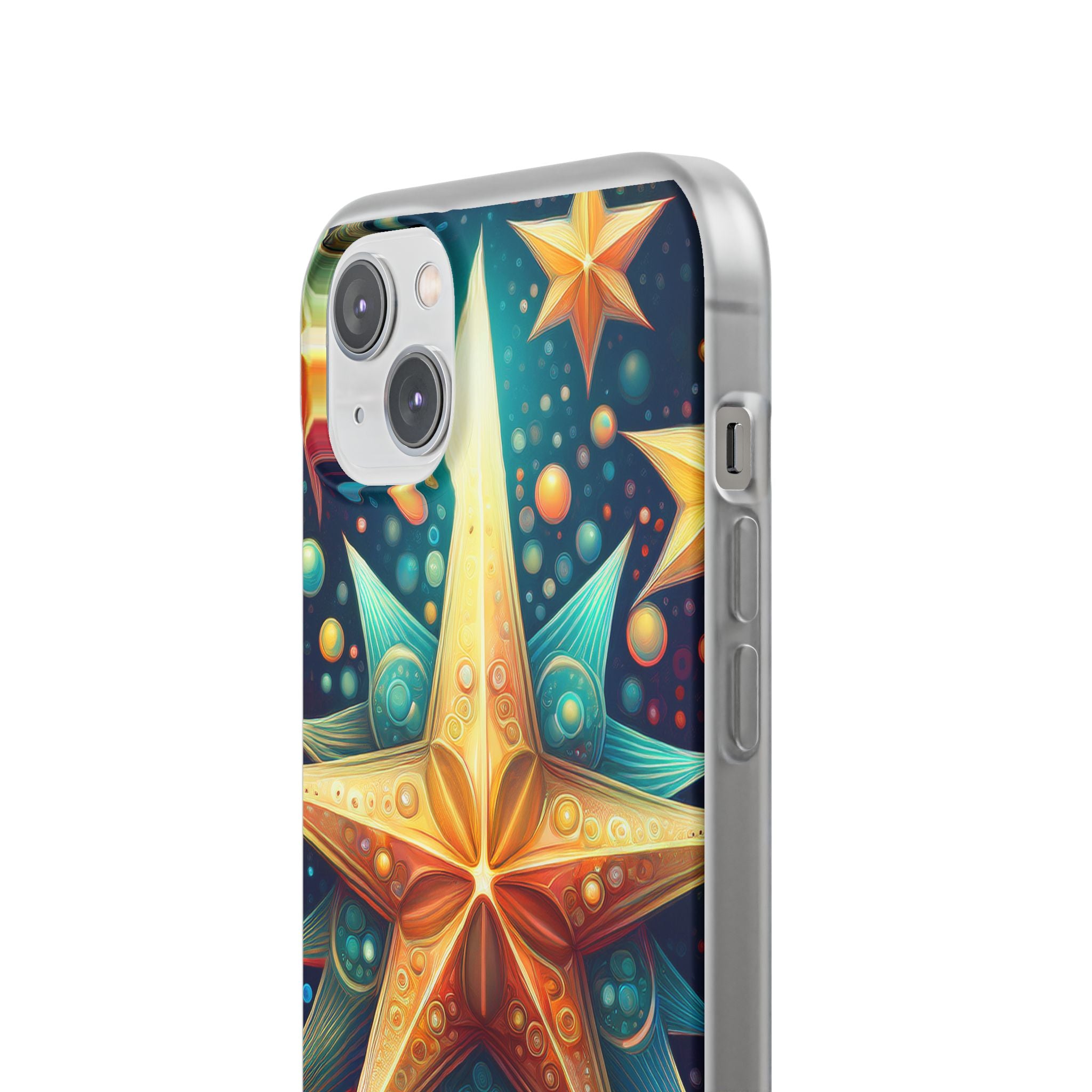 Starburst Galaxy Phone Case — Colorful Cosmic Star Design Flexible Case