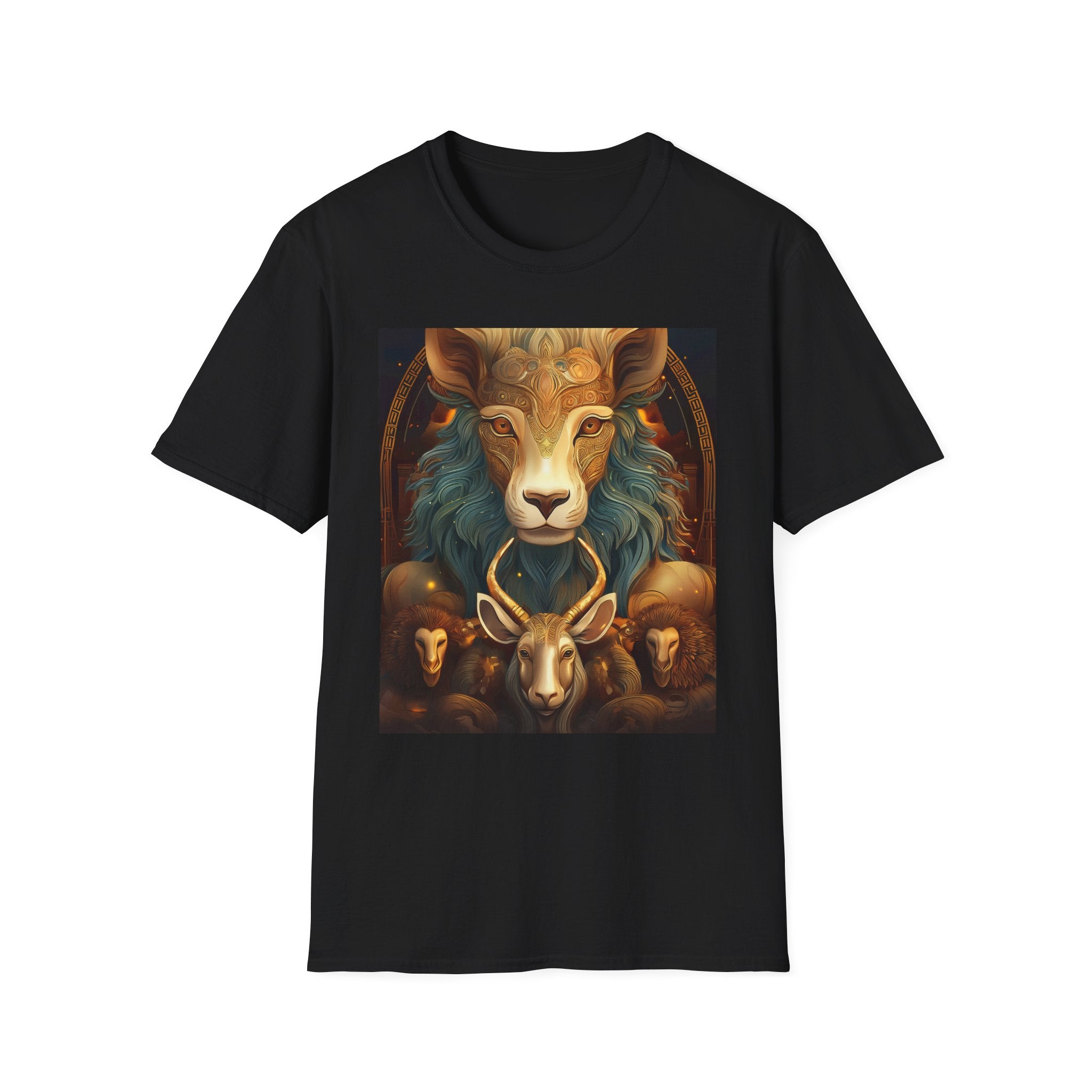 Mystic Ram & Herd Art T-Shirt — Zodiac Capricorn Goat Graphic Tee