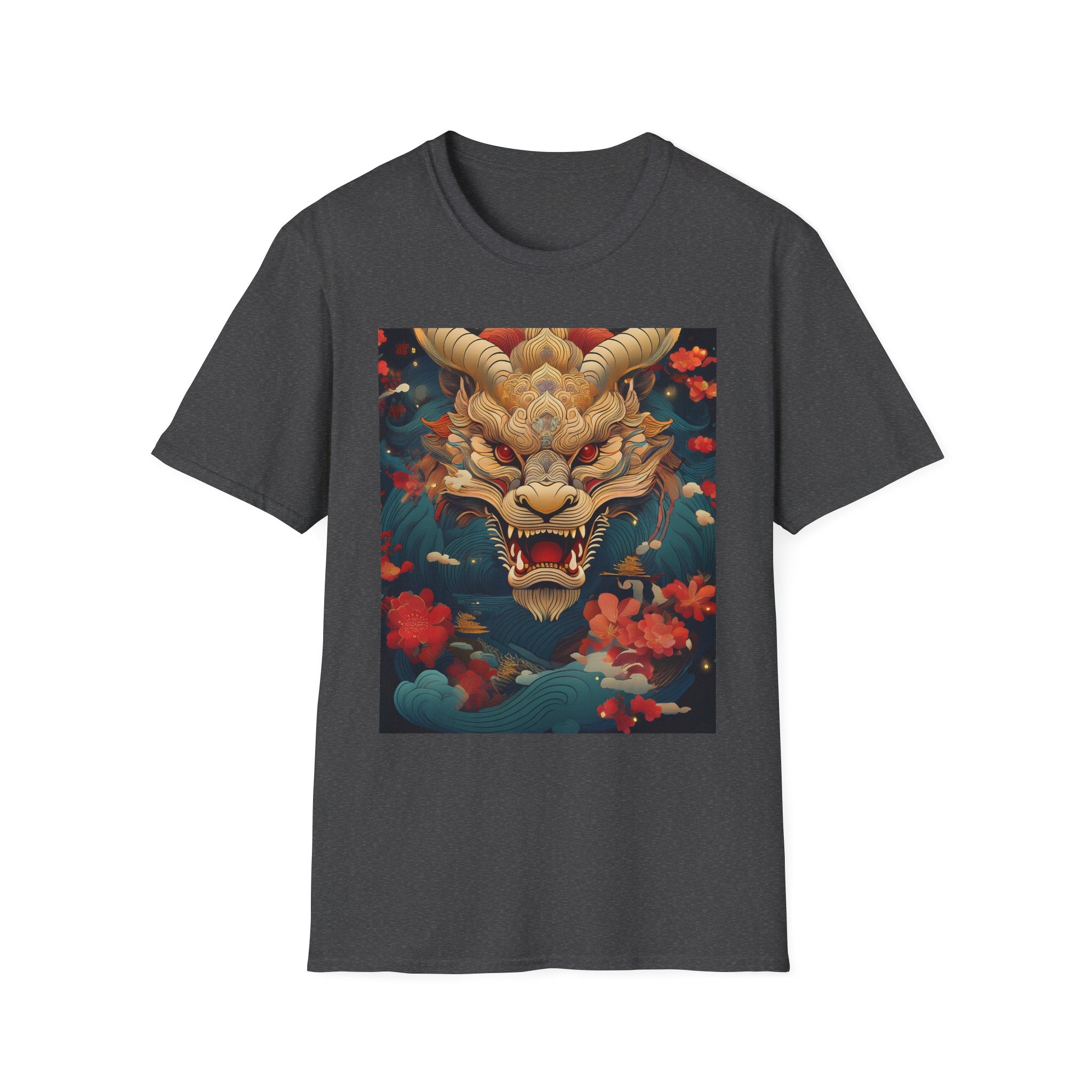 Dragon Mask T-Shirt — Asian Mythic Dragon Art Tee