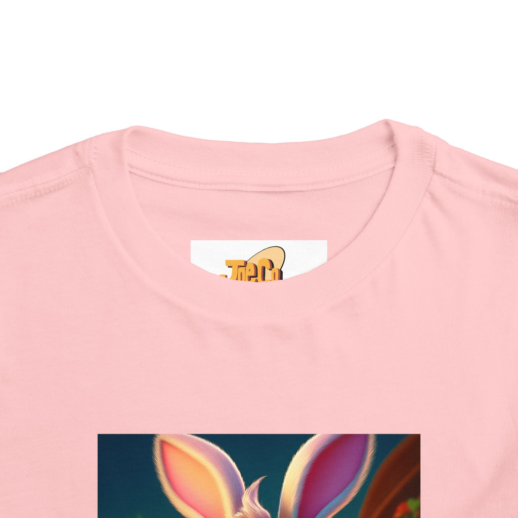 Easter Bunny Toddler Tee — Cute Bunny with Eggs Graphic Shirt