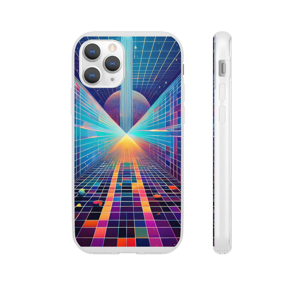 Retro Wave Phone Case — Neon Grid Sci‑Fi iPhone Cover