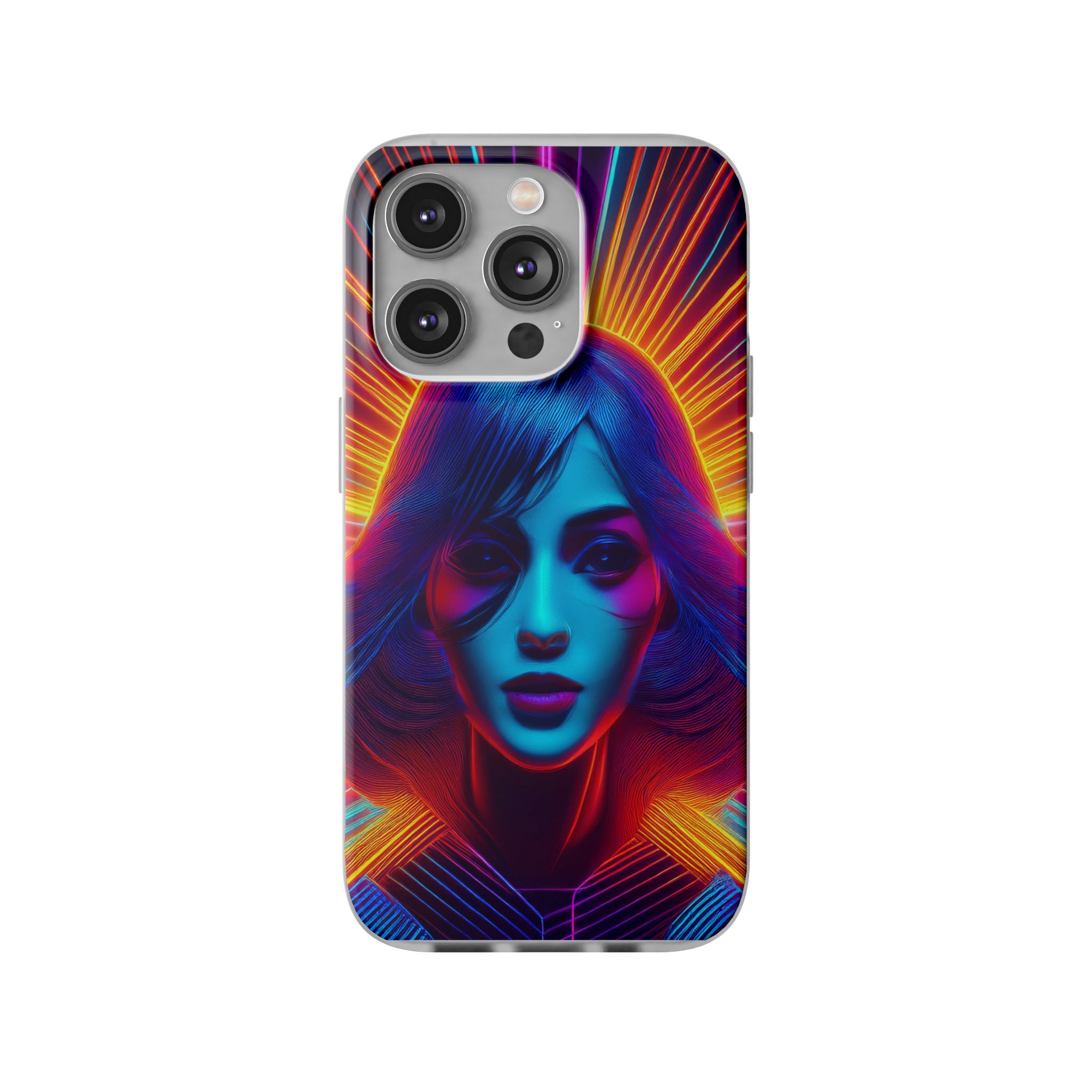 Phone Case — Neon Retro Portrait Mandala