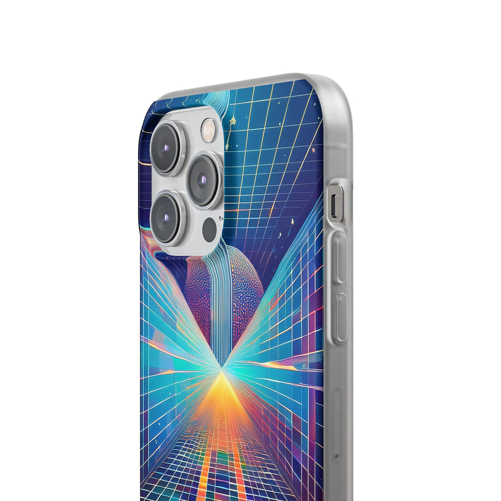 Retro Wave Phone Case — Neon Grid Sci‑Fi iPhone Cover