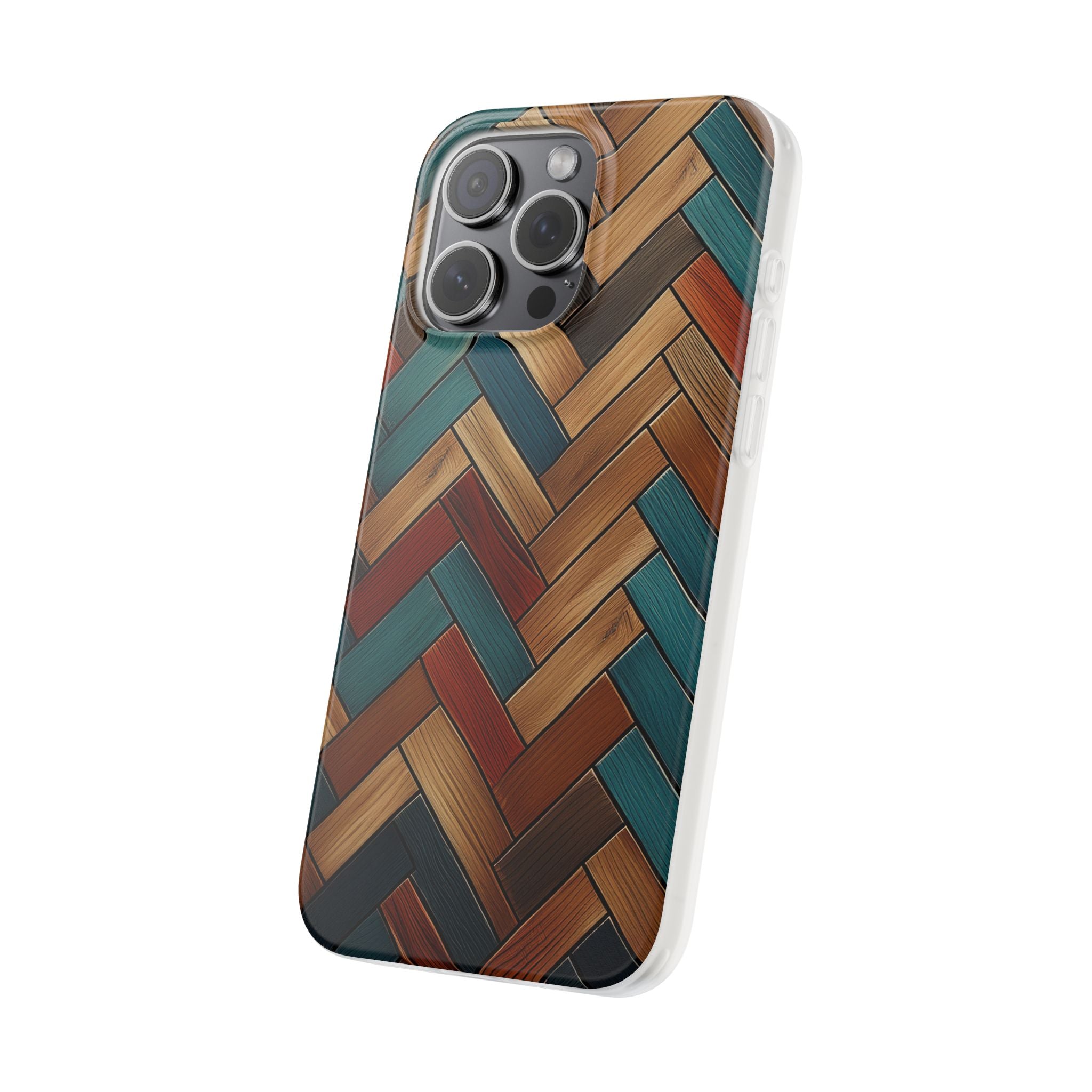 Herringbone Wood Pattern Flexi Phone Case