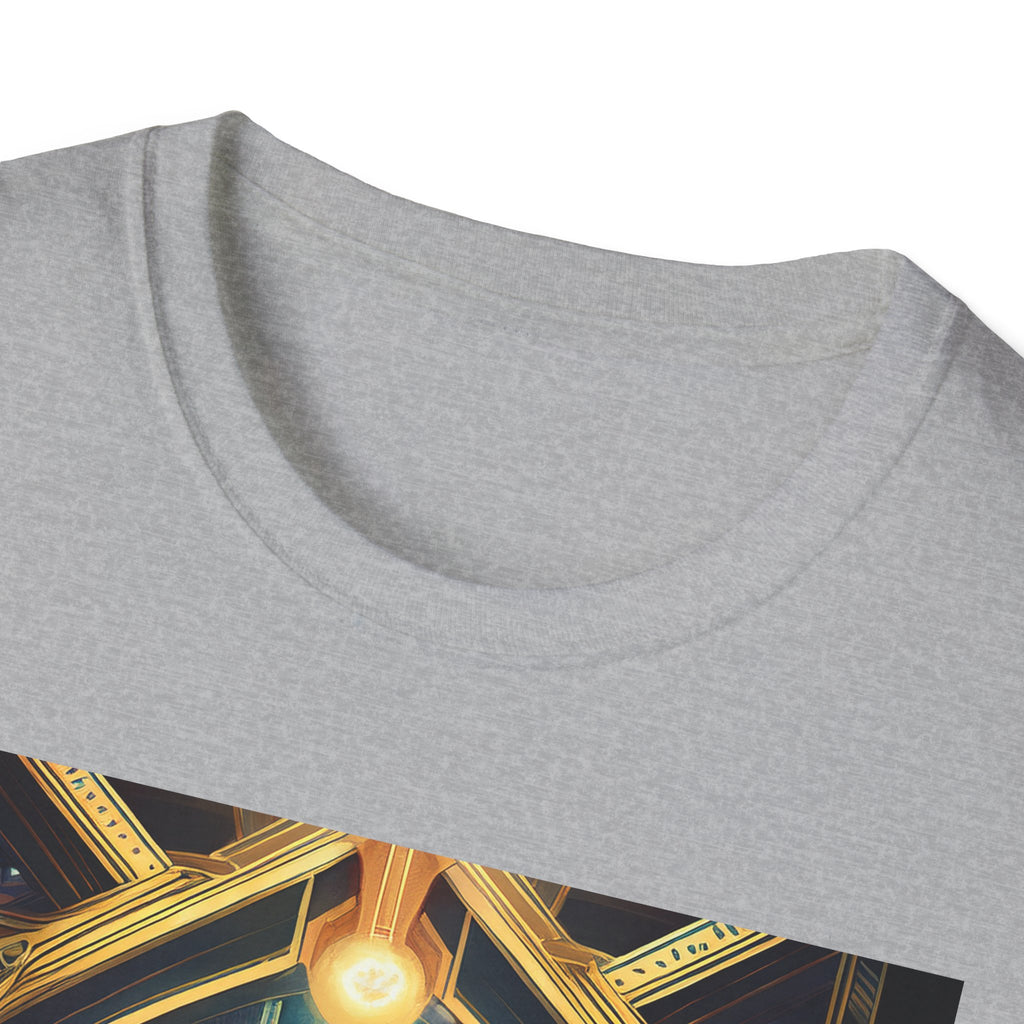 Mystic Observatory Art Tee — Cosmic Circle Gathering Graphic T-Shirt