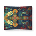 Stained Glass Cross Cotton Comforter – Colorful Religious Bedding Throw
