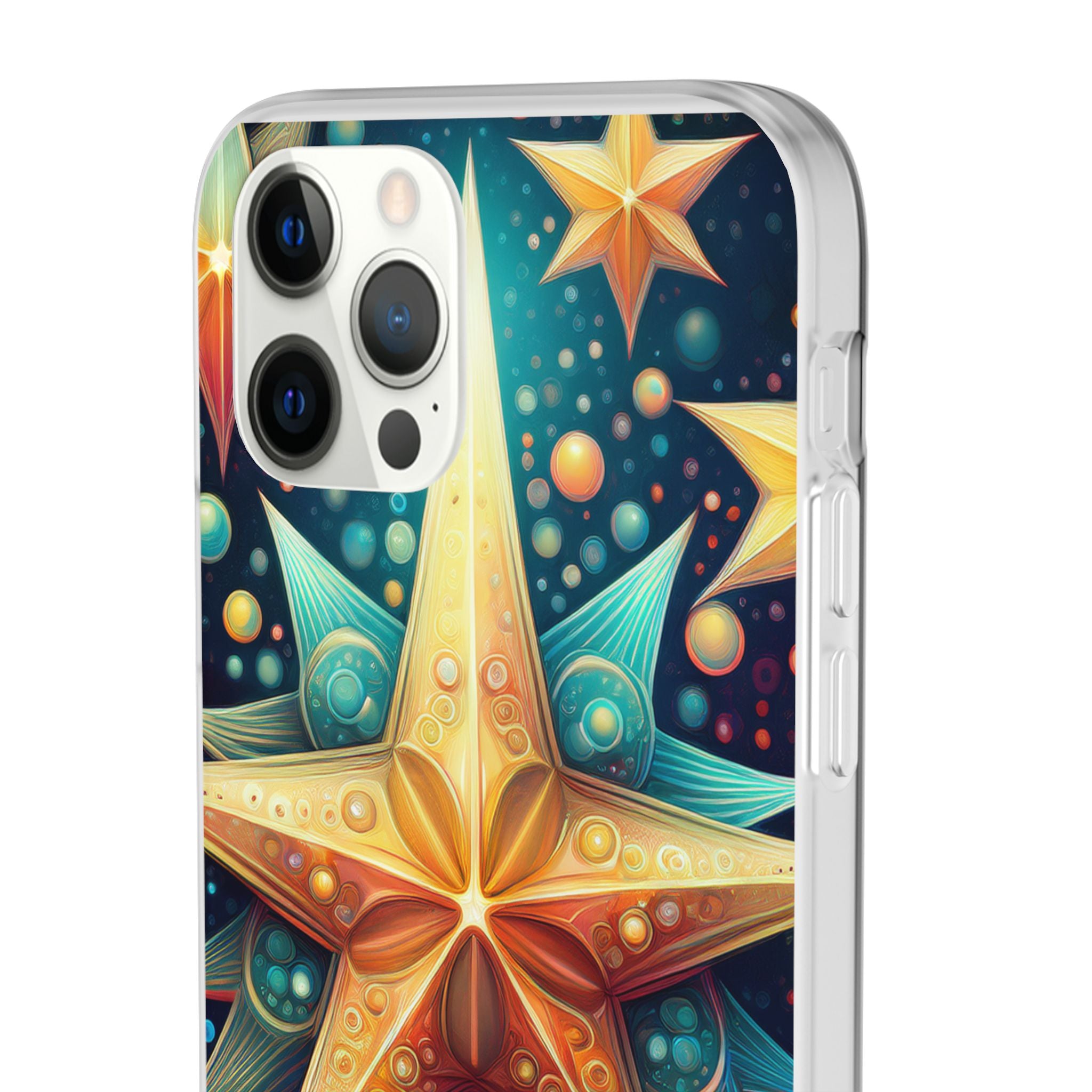 Starburst Galaxy Phone Case — Colorful Cosmic Star Design Flexible Case