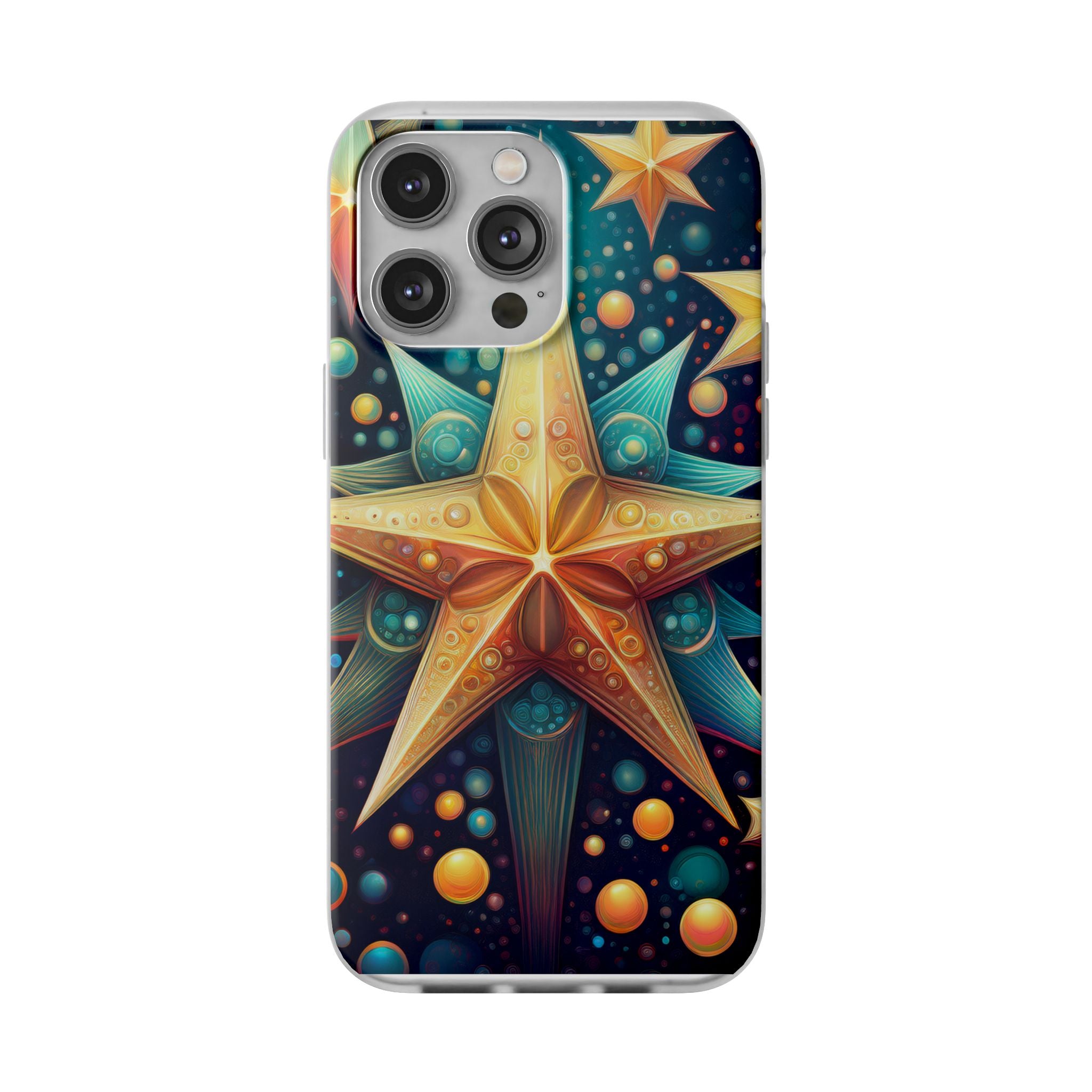 Starburst Galaxy Phone Case — Colorful Cosmic Star Design Flexible Case