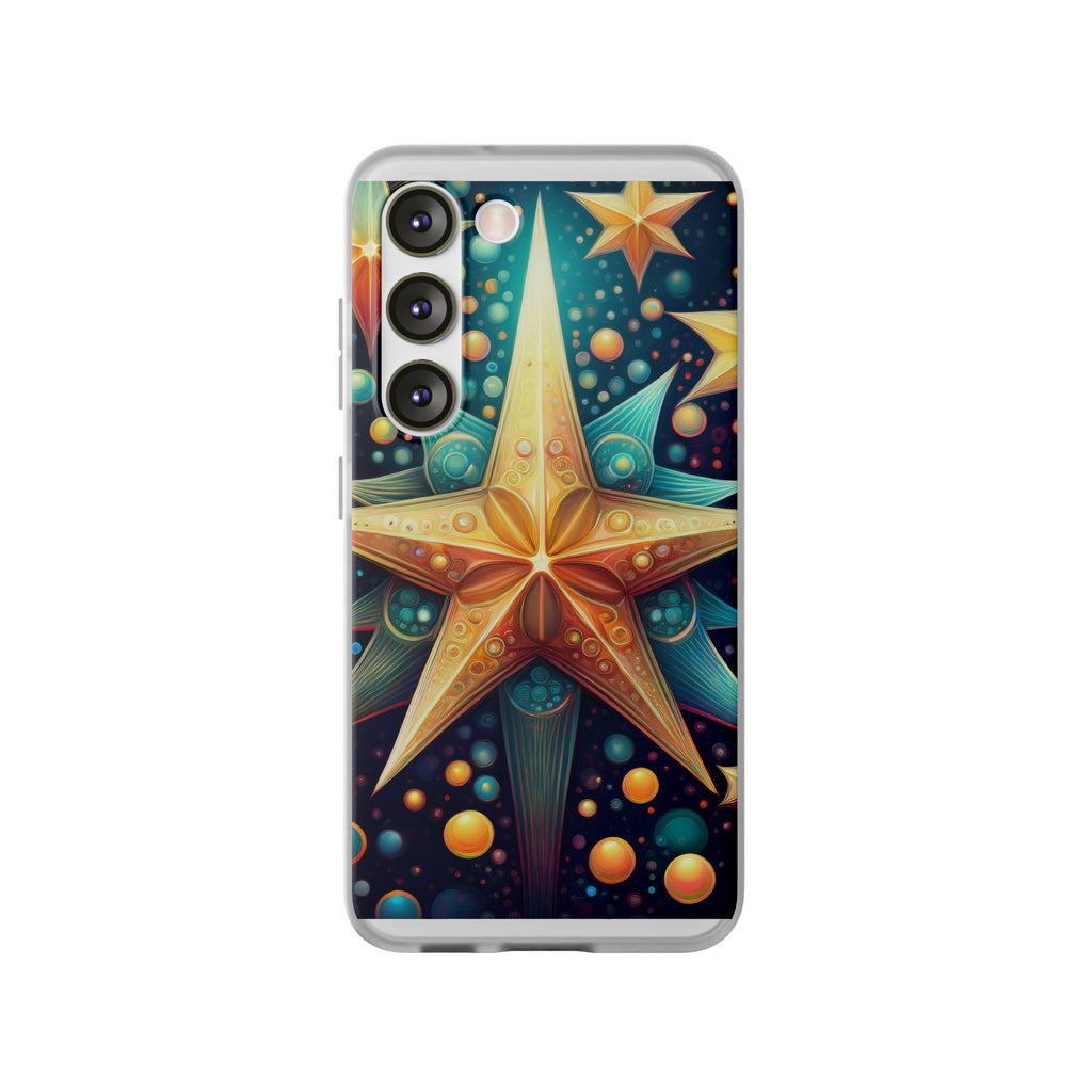 Starburst Galaxy Phone Case — Colorful Cosmic Star Design Flexible Case