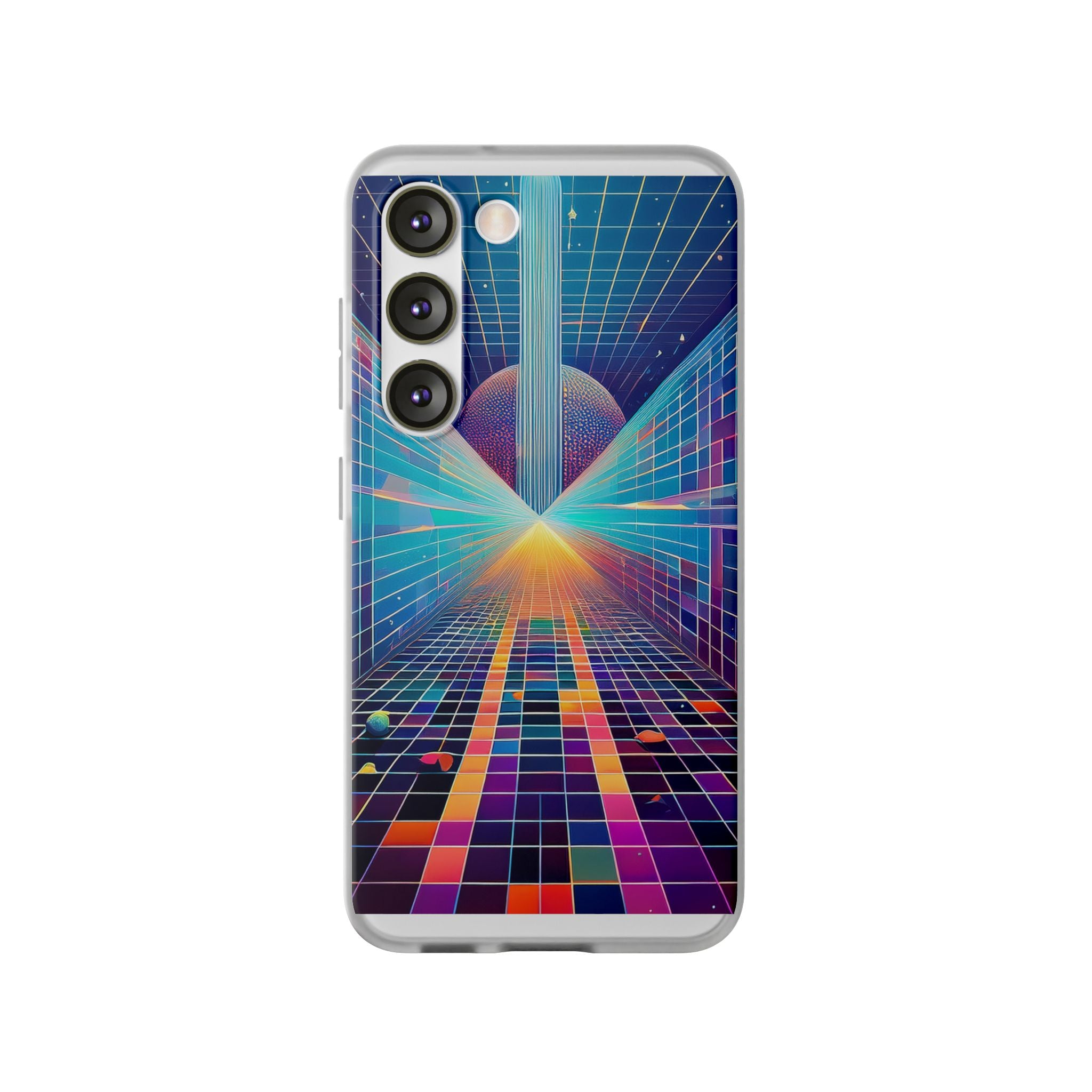 Retro Wave Phone Case — Neon Grid Sci‑Fi iPhone Cover