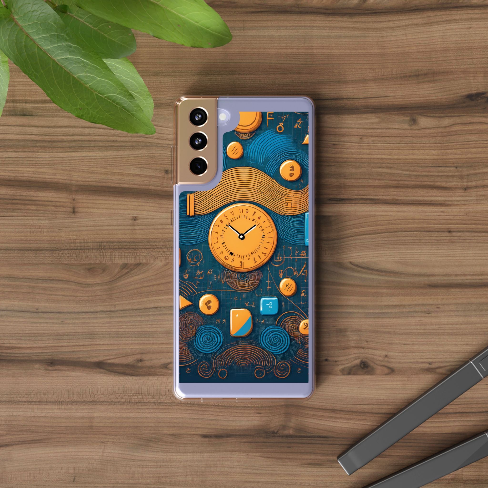 Clear Case — Abstract Clockwork Design Phone Case