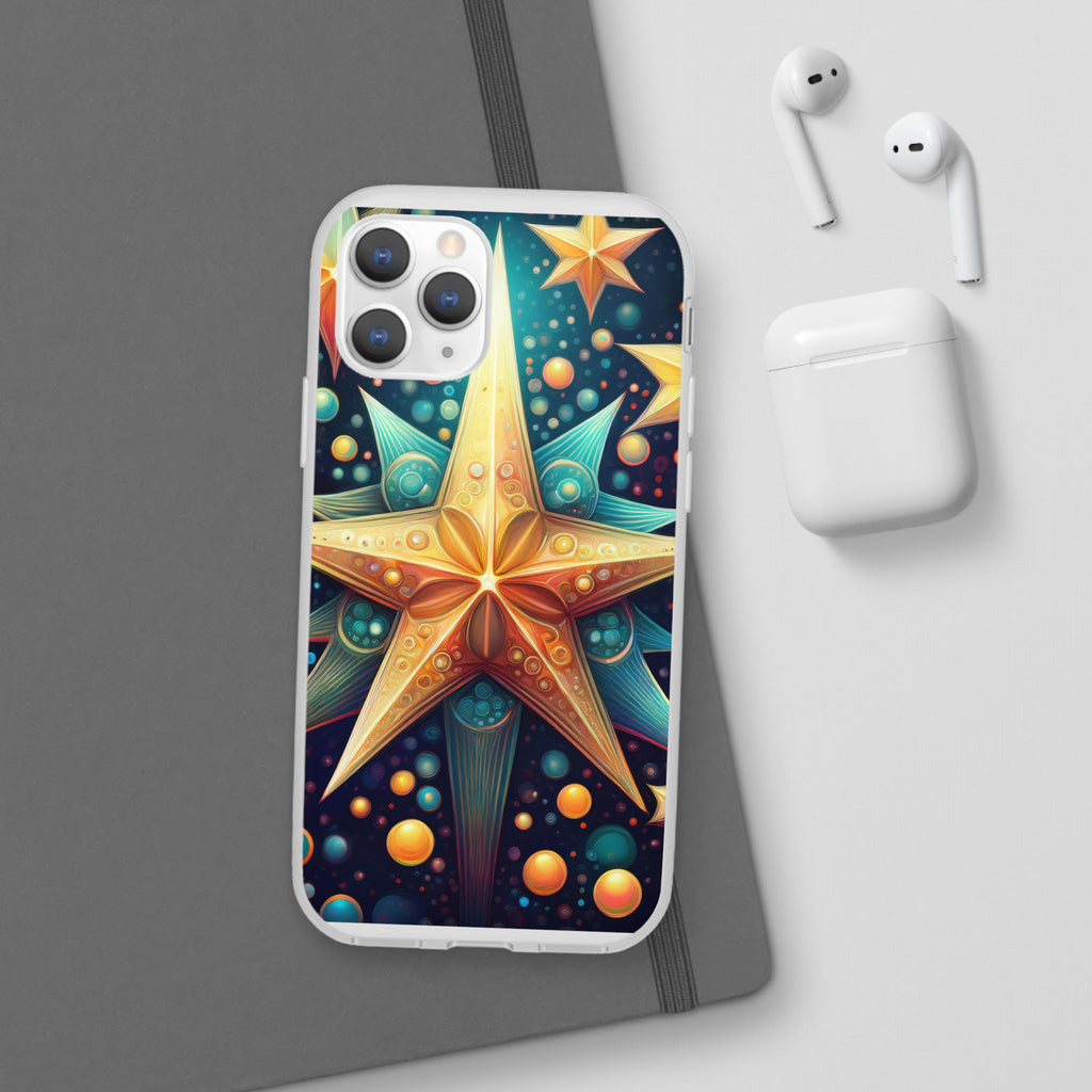 Starburst Galaxy Phone Case — Colorful Cosmic Star Design Flexible Case