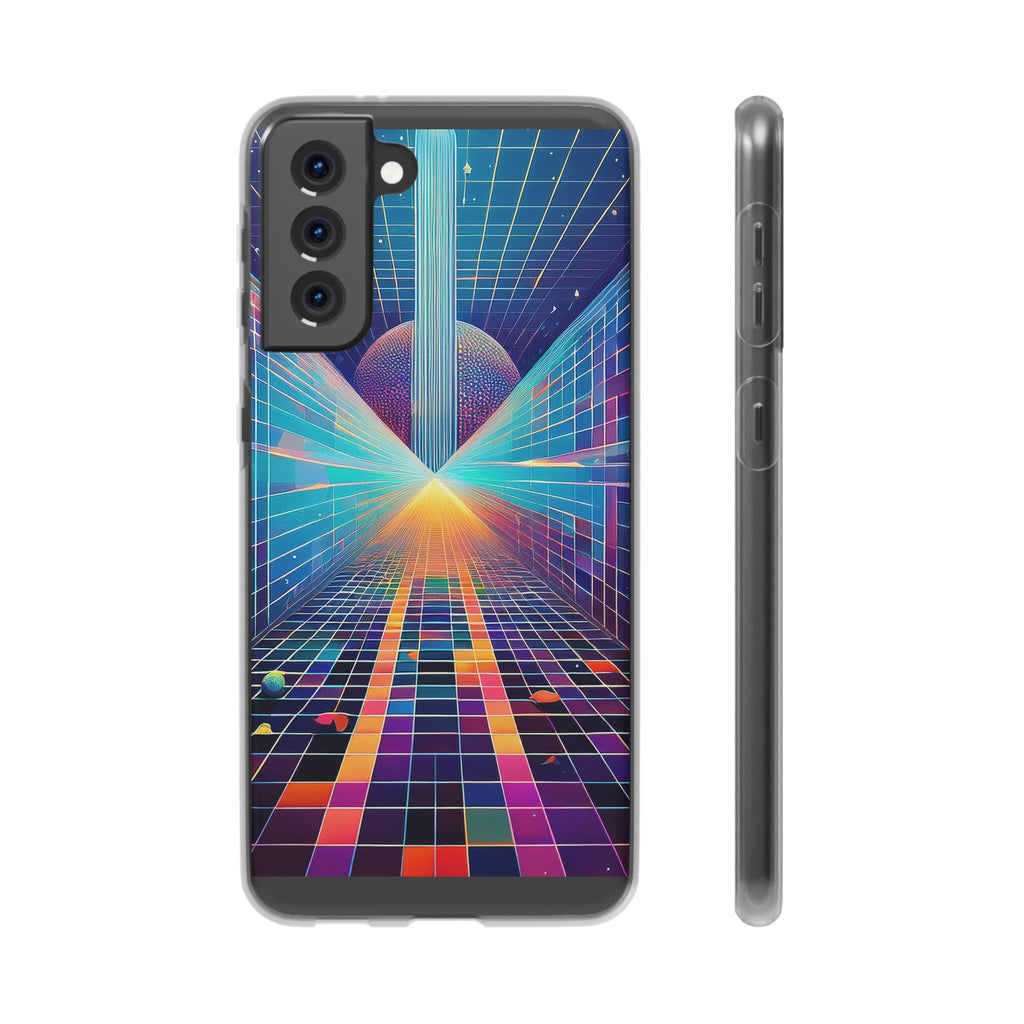 Retro Wave Phone Case — Neon Grid Sci‑Fi iPhone Cover