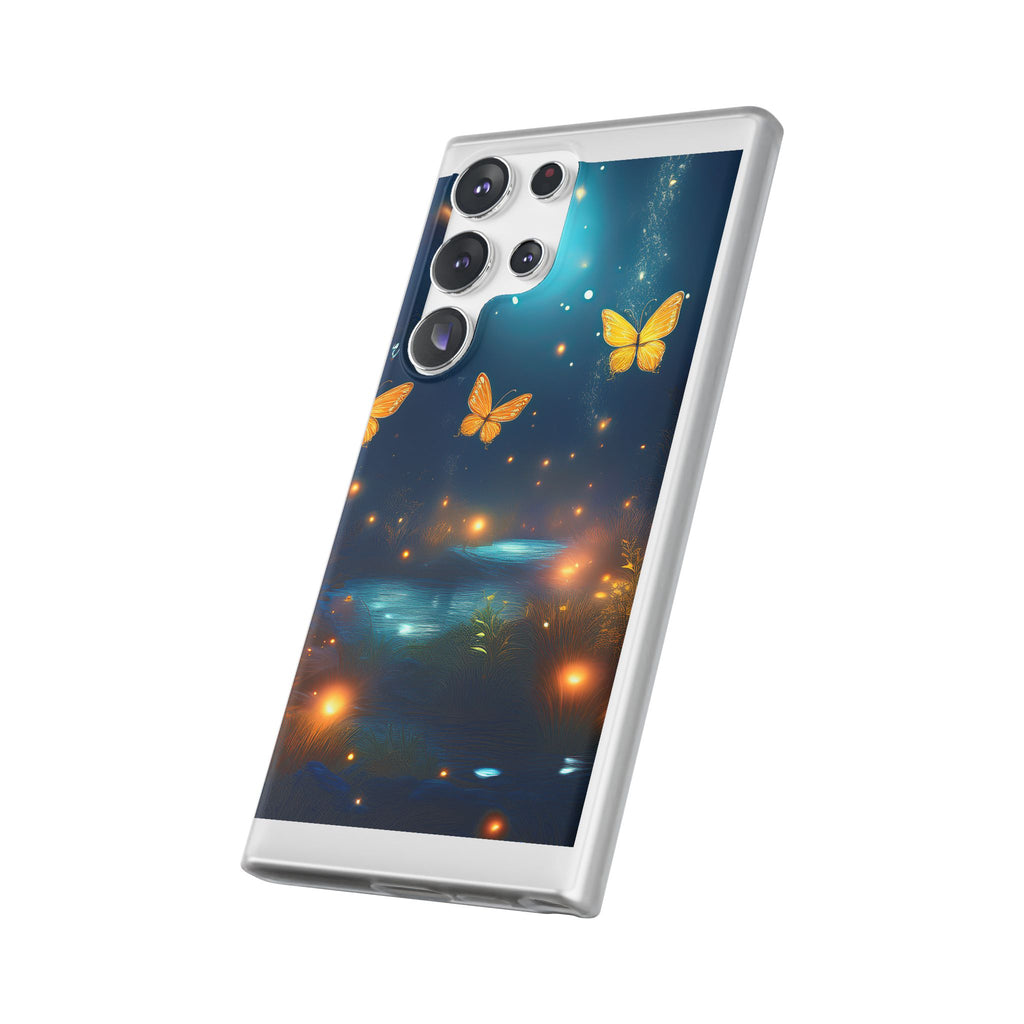 Butterfly Night Sky Phone Case – Glowing Firefly Fantasy for iPhone