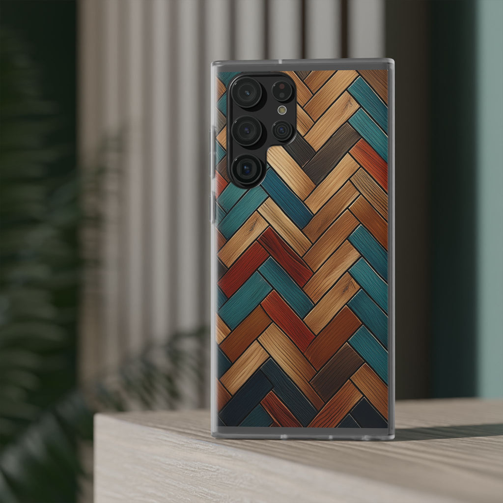 Herringbone Wood Pattern Flexi Phone Case