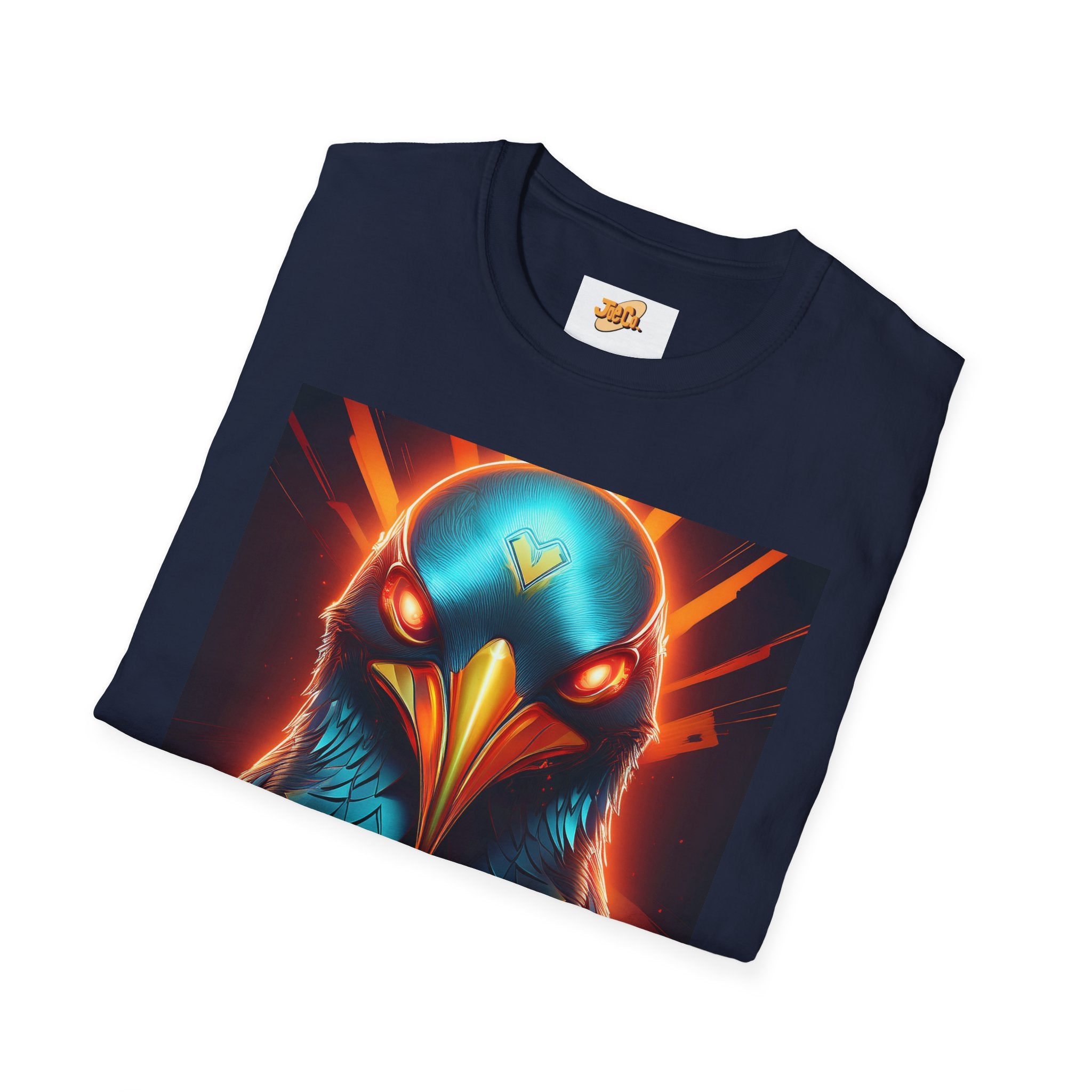 Mystic Raven Graphic T-Shirt — Neon Bird Art Tee